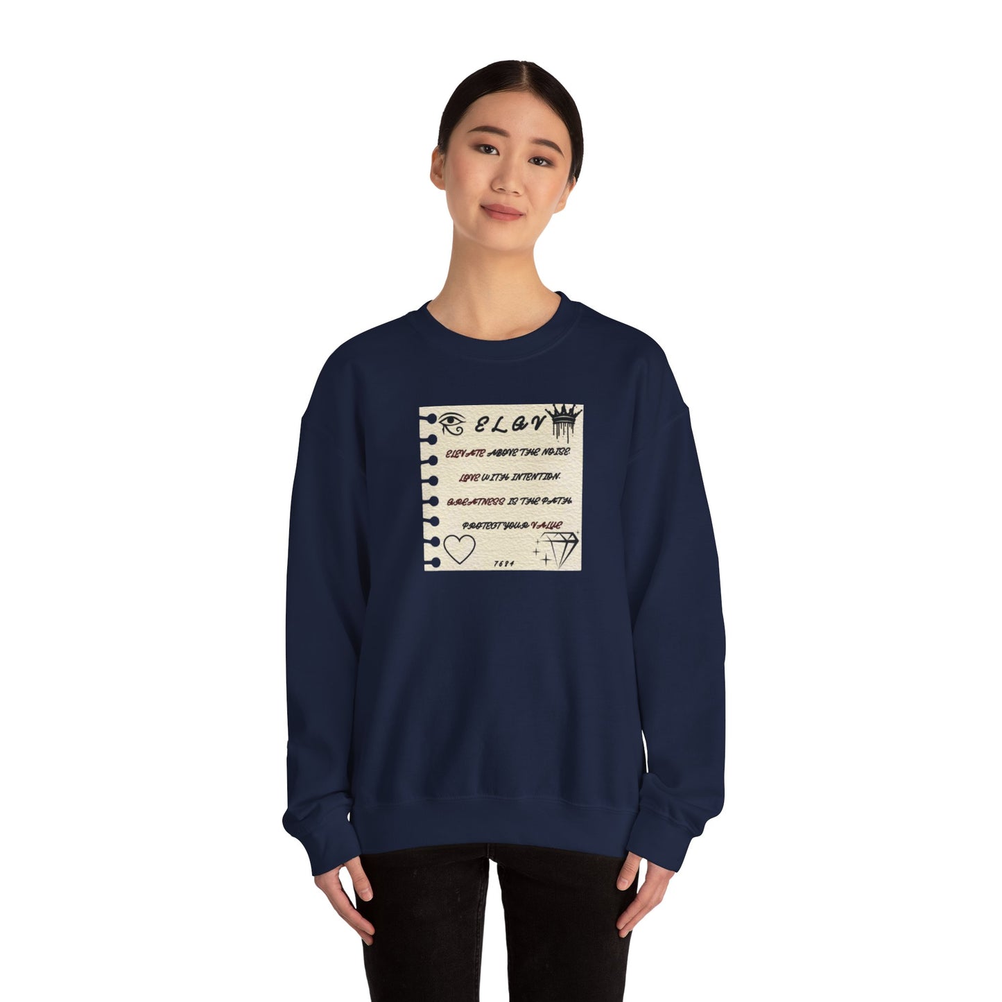 “Message of purpose, next level” sweatshirt