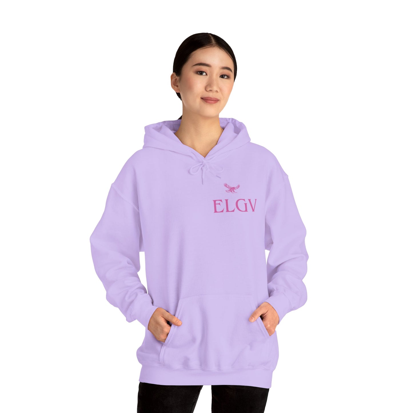 “Side ELGV logo pink” hoodie