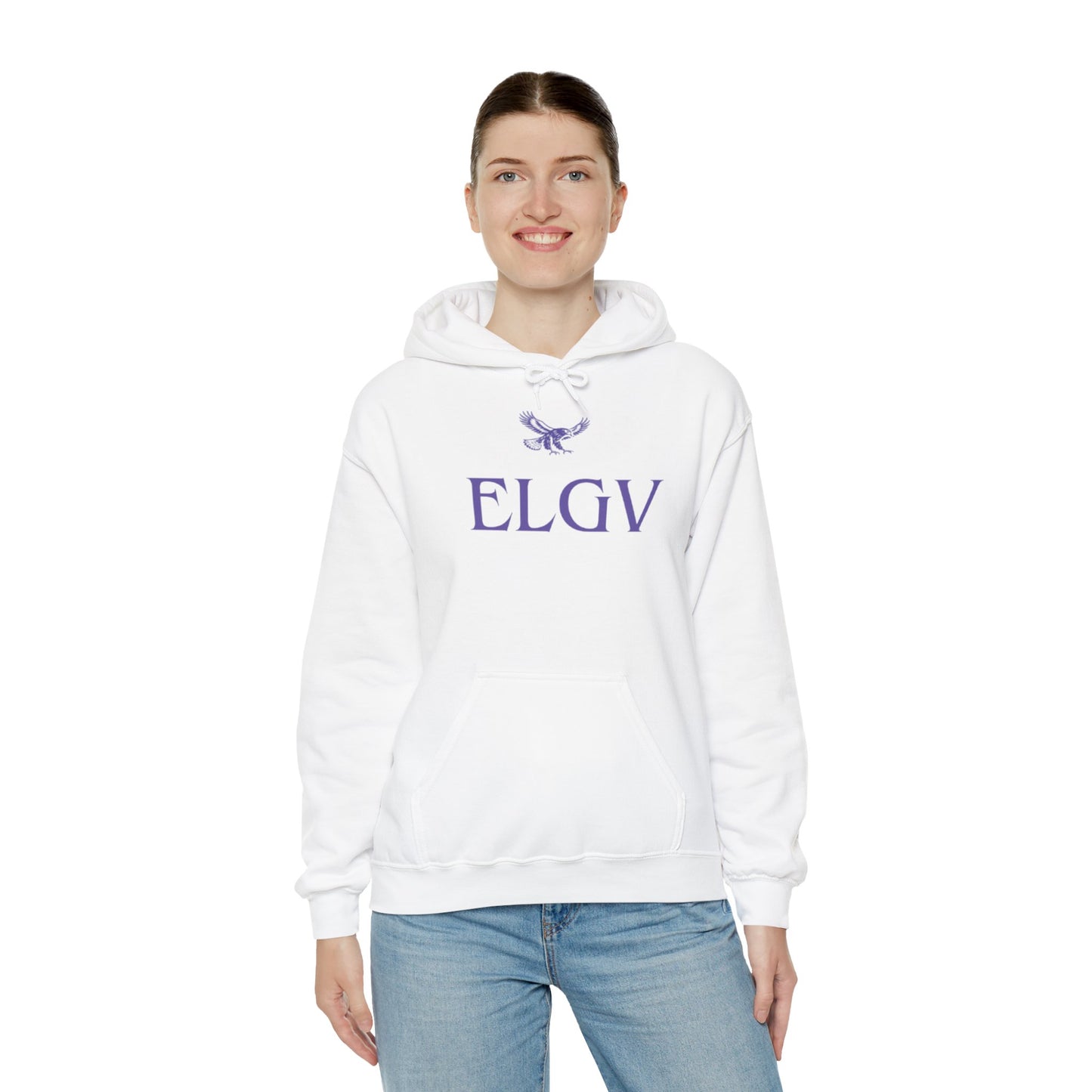 “Center ELGV logo purple” sweatshirt