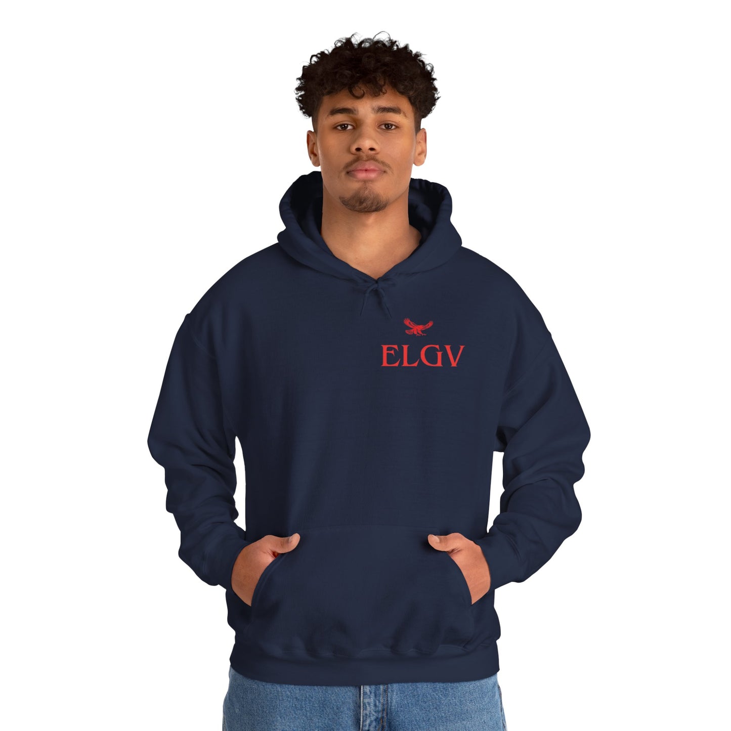 “Side ELGV logo red” hoodie