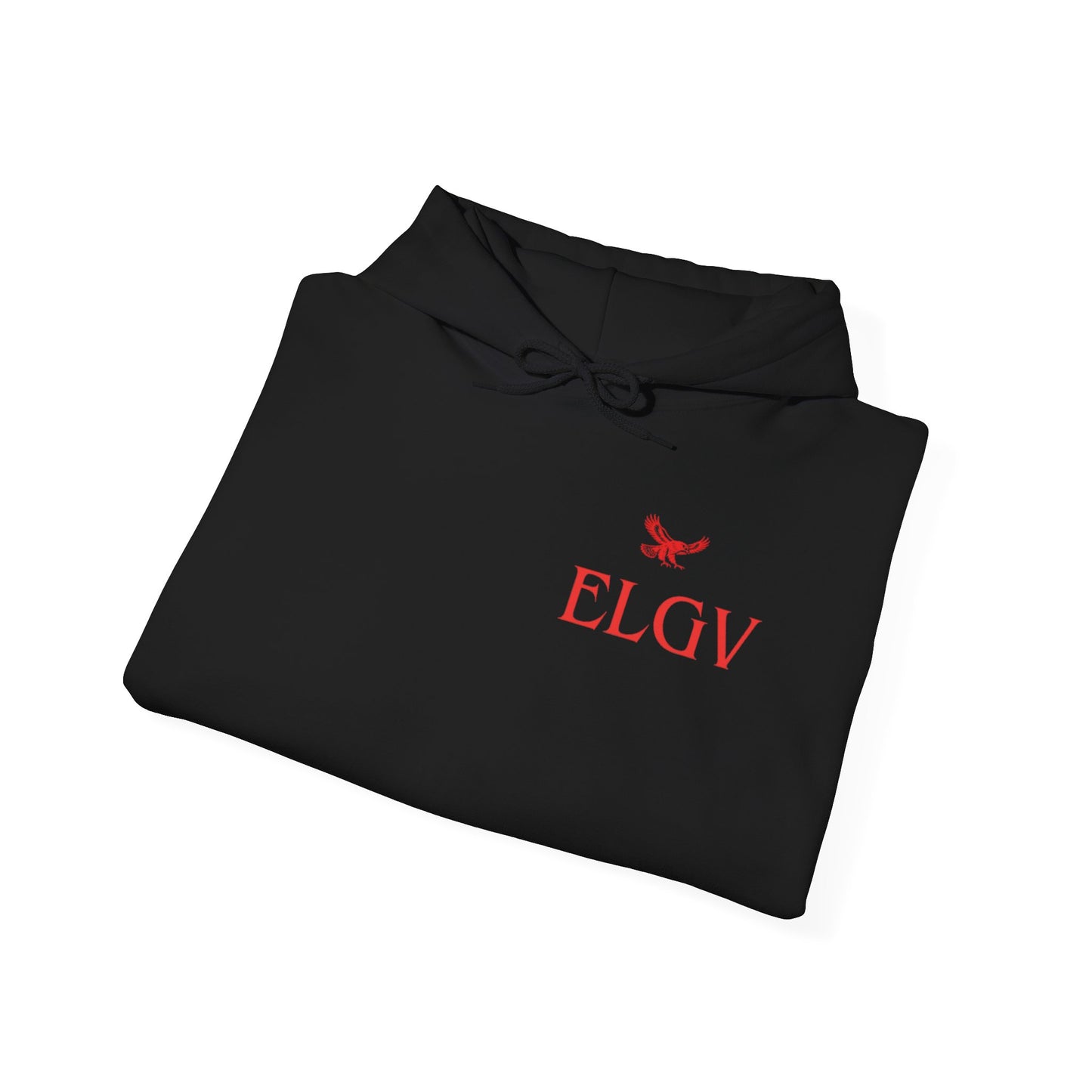 “Side ELGV logo red” hoodie