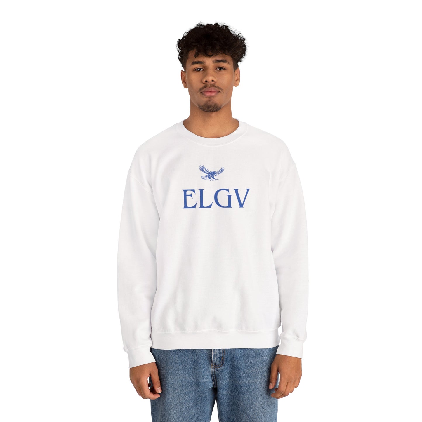 “Center ELGV logo blue” sweatshirt