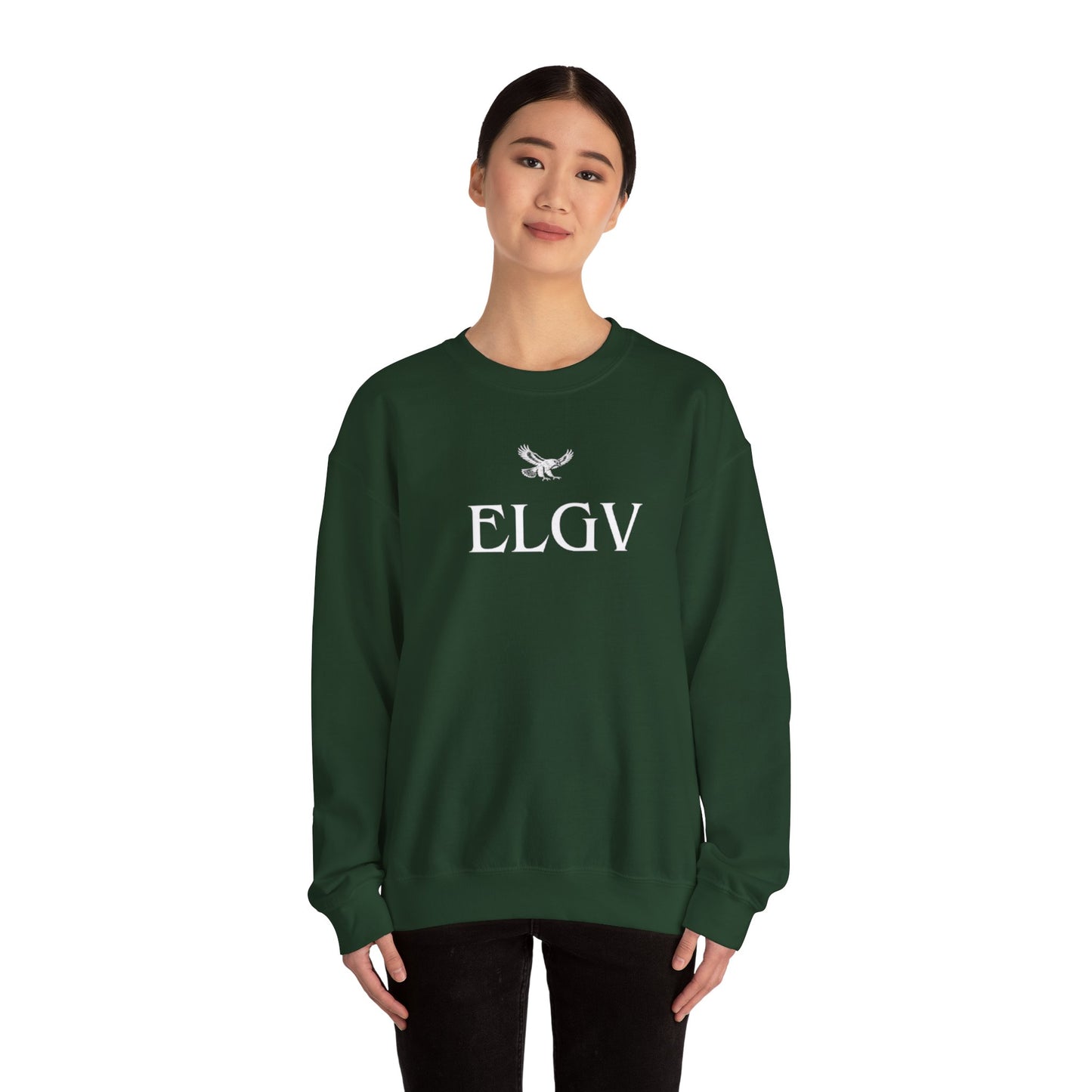 “Center ELGV logo white” sweatshirt