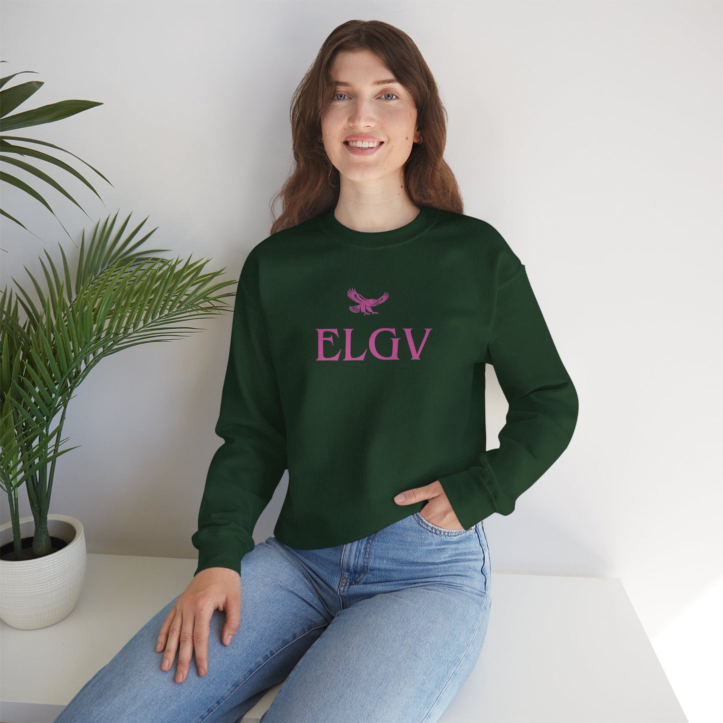 “Center ELGV logo pink” sweatshirt