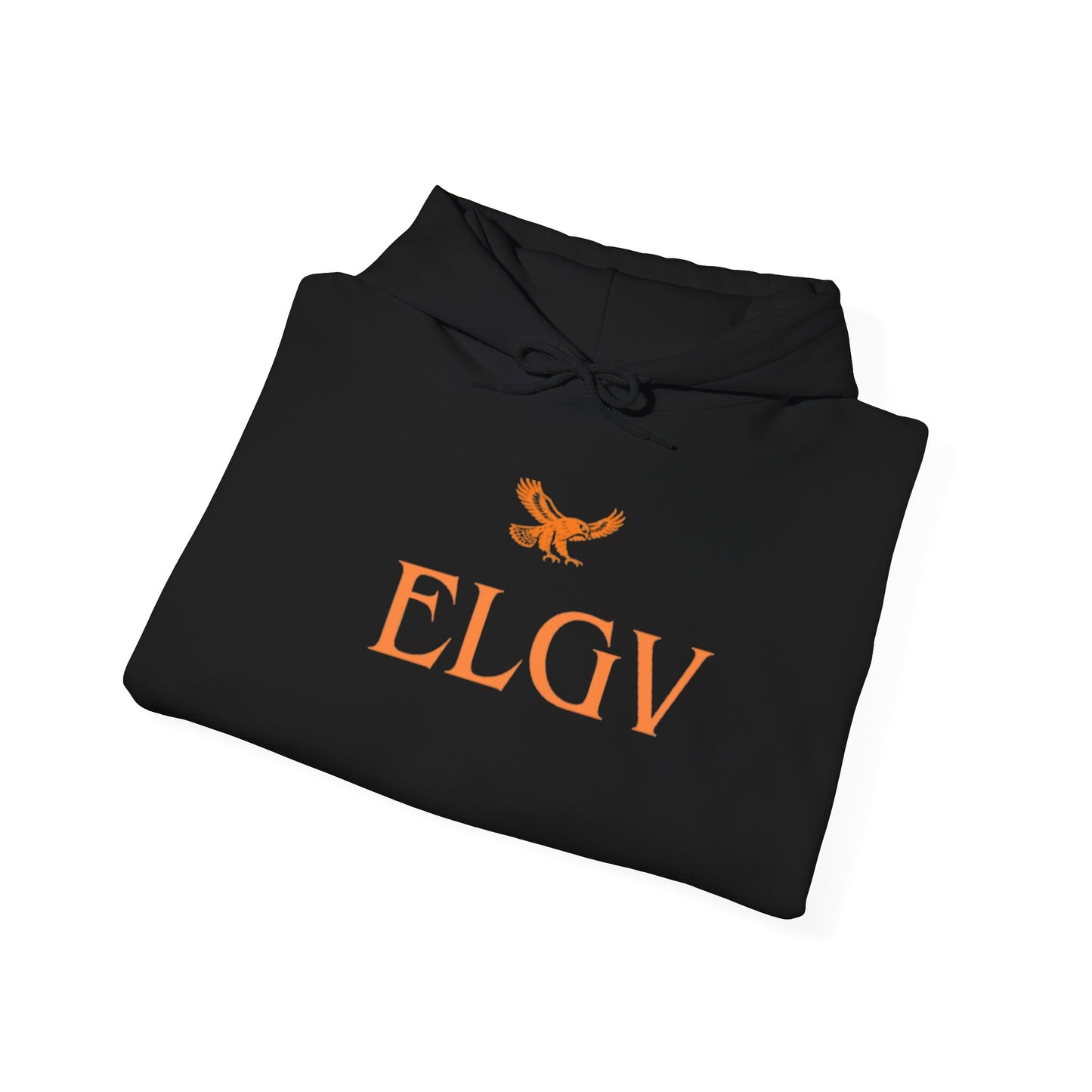 “Center ELGV logo orange” hoodie