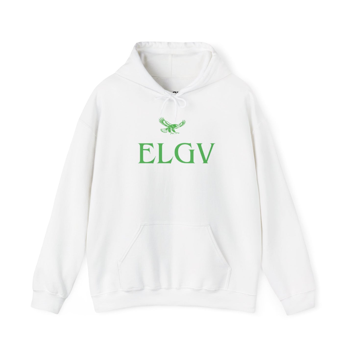 “Center ELGV logo green” hoodie