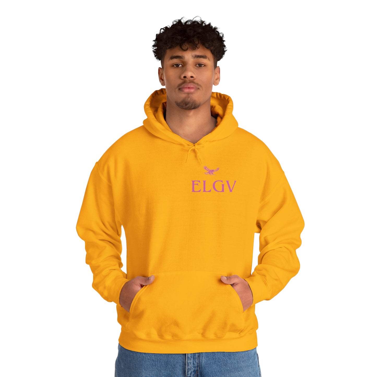 “Side ELGV logo pink” hoodie