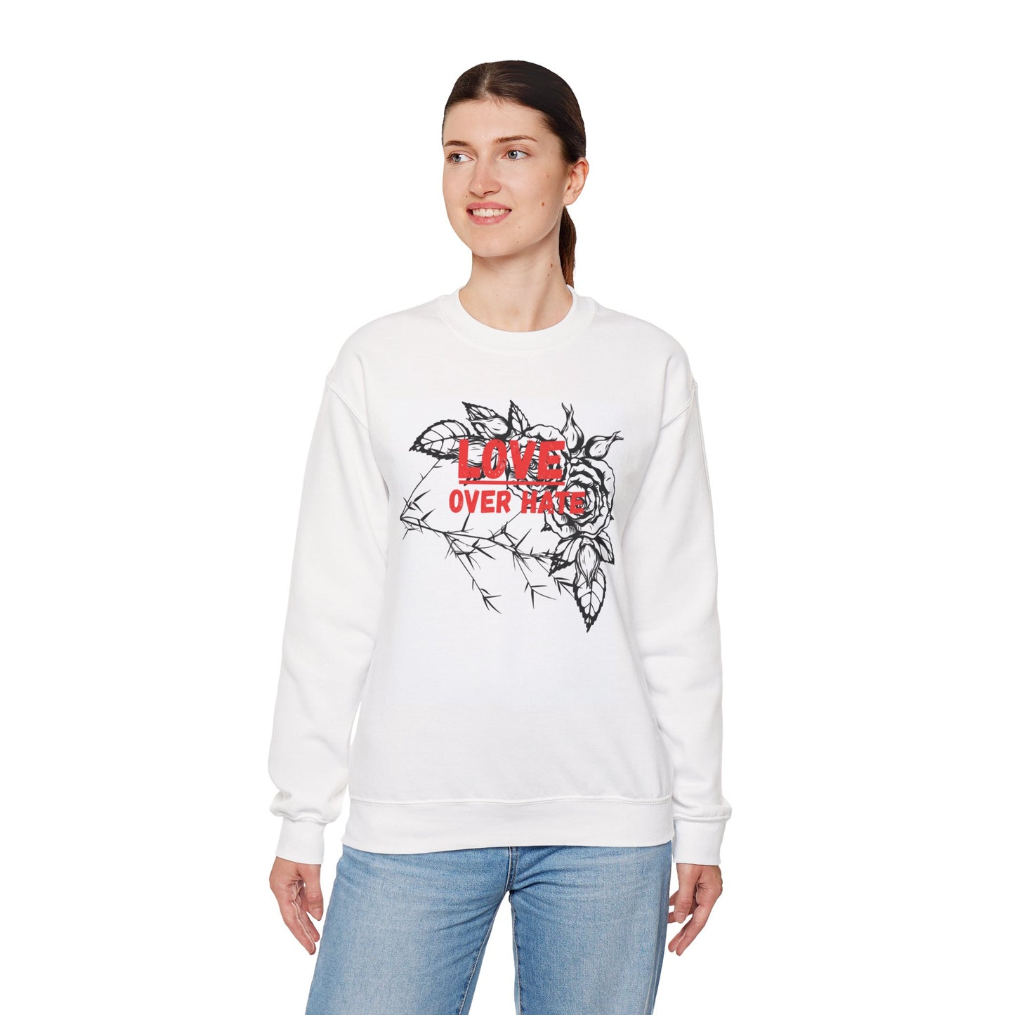 “Love conquers” sweatshirt