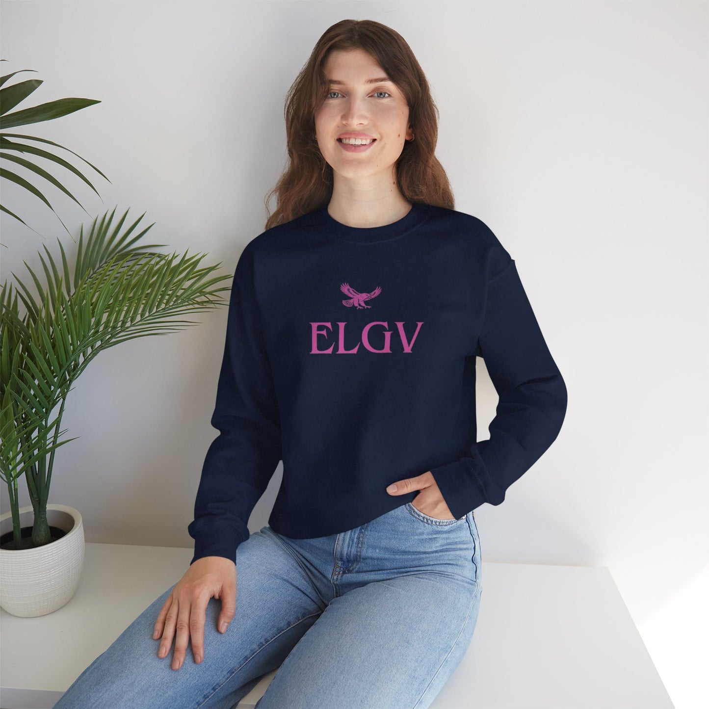 “Center ELGV logo pink” sweatshirt