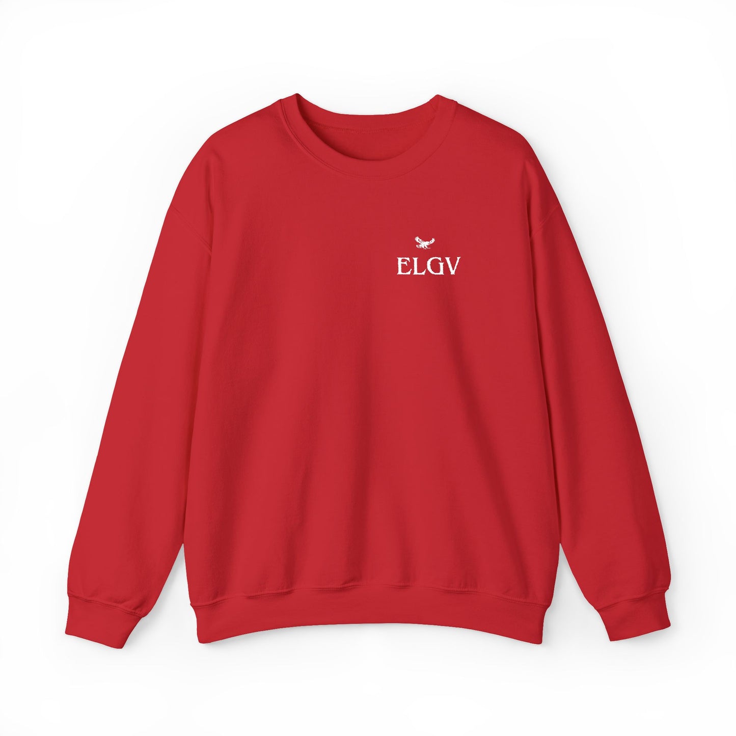 “Side ELGV logo deluxe whte” sweatshirt