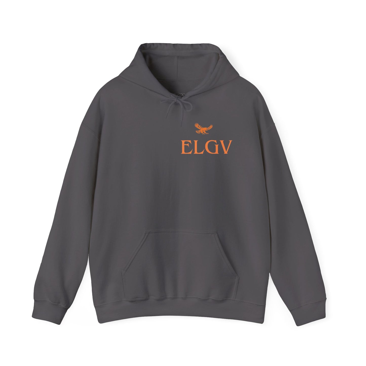 “Side ELGV logo orange” hoodie
