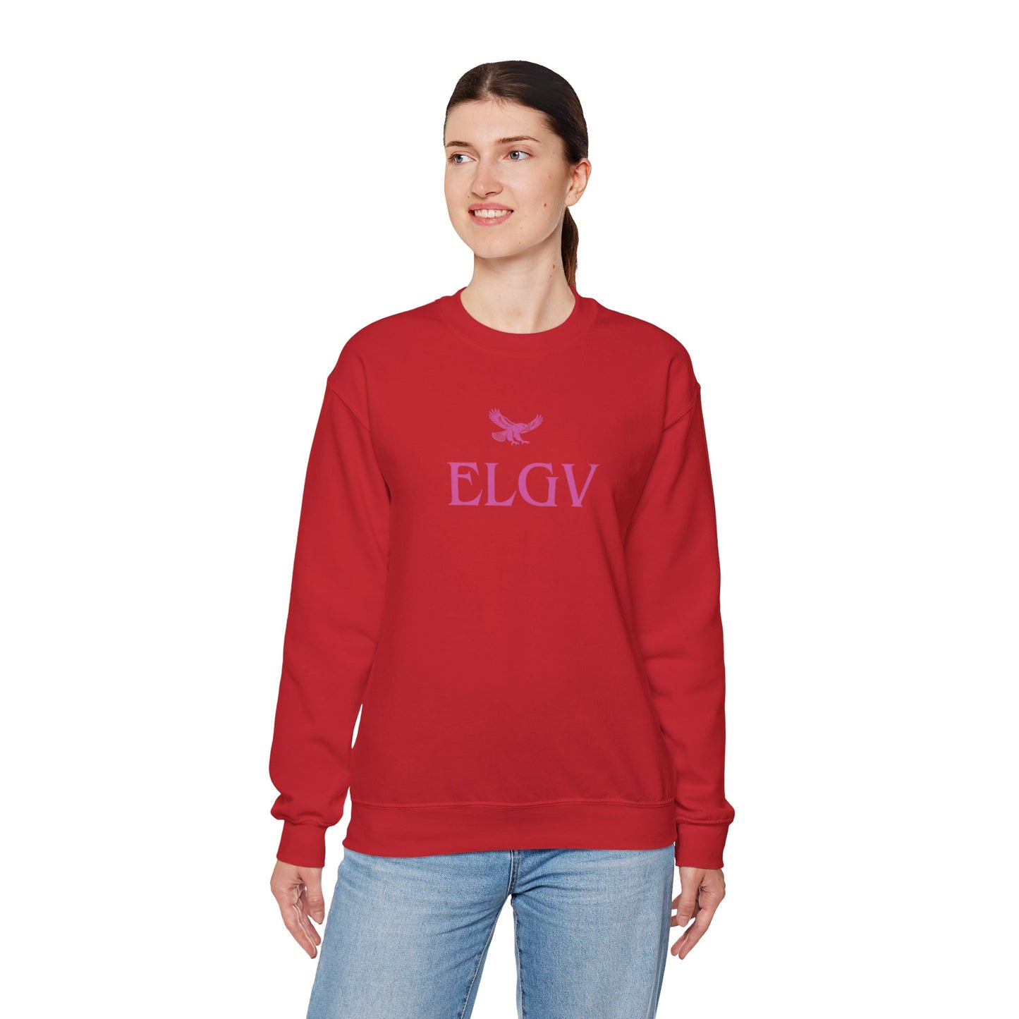 “Center ELGV logo pink” sweatshirt