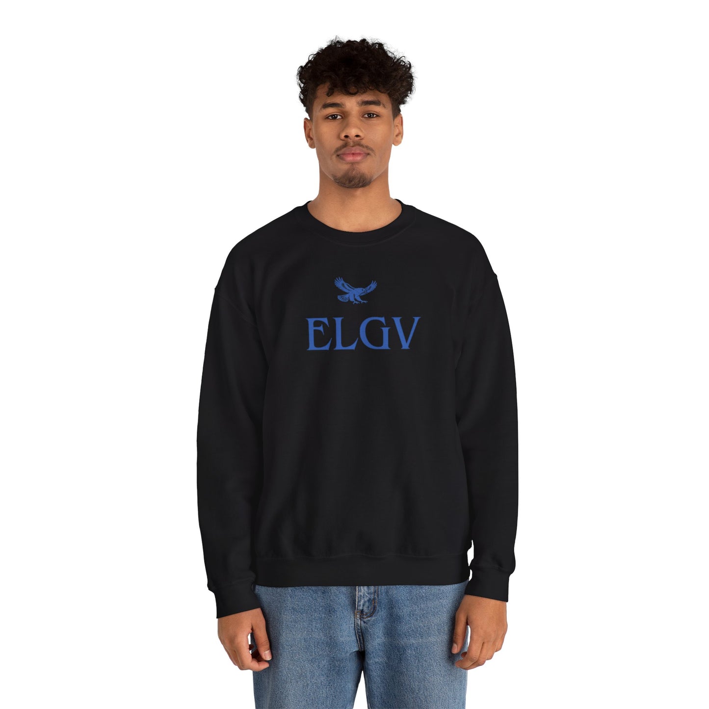 “Center ELGV logo blue” sweatshirt