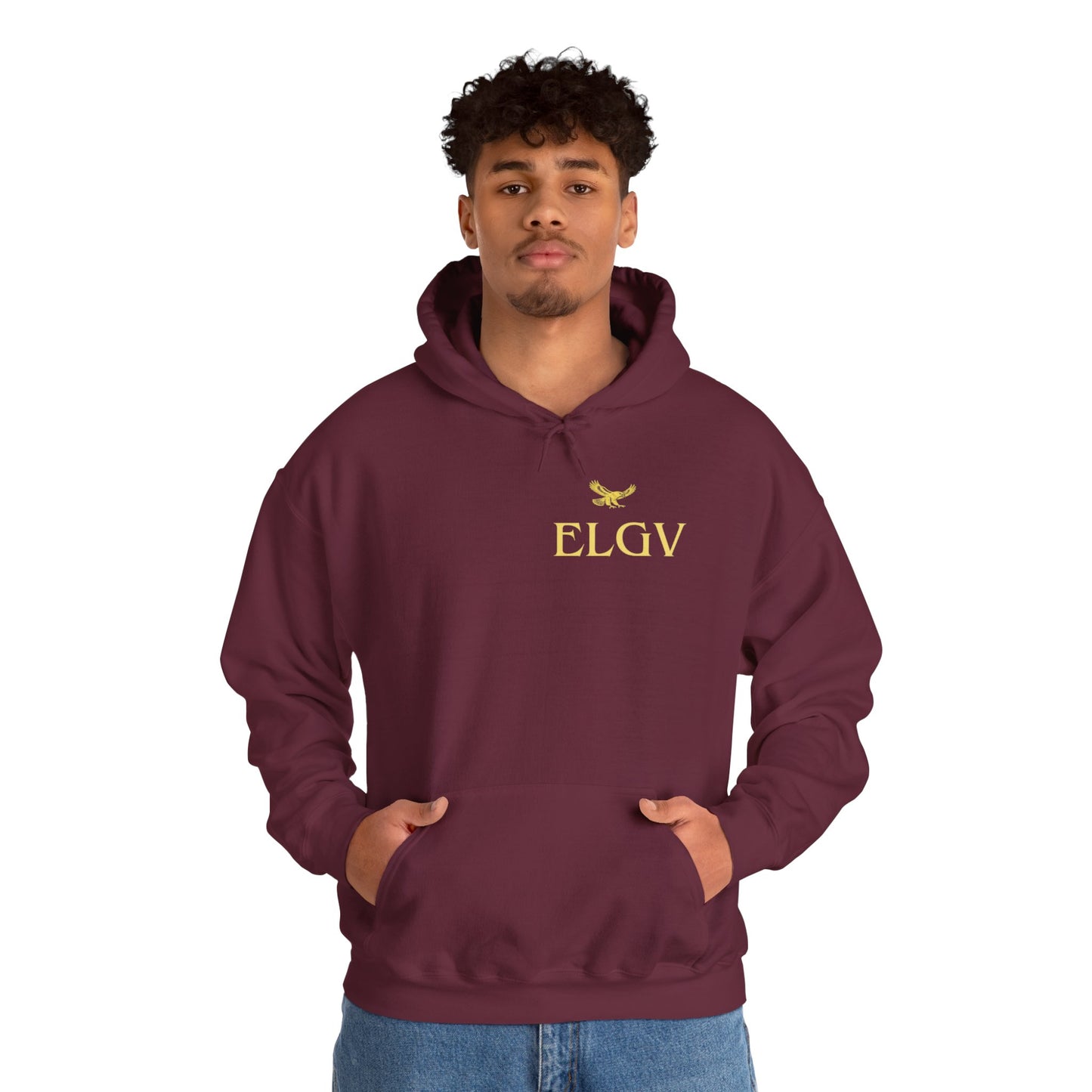 “Side ELGV logo yellow” hoodie