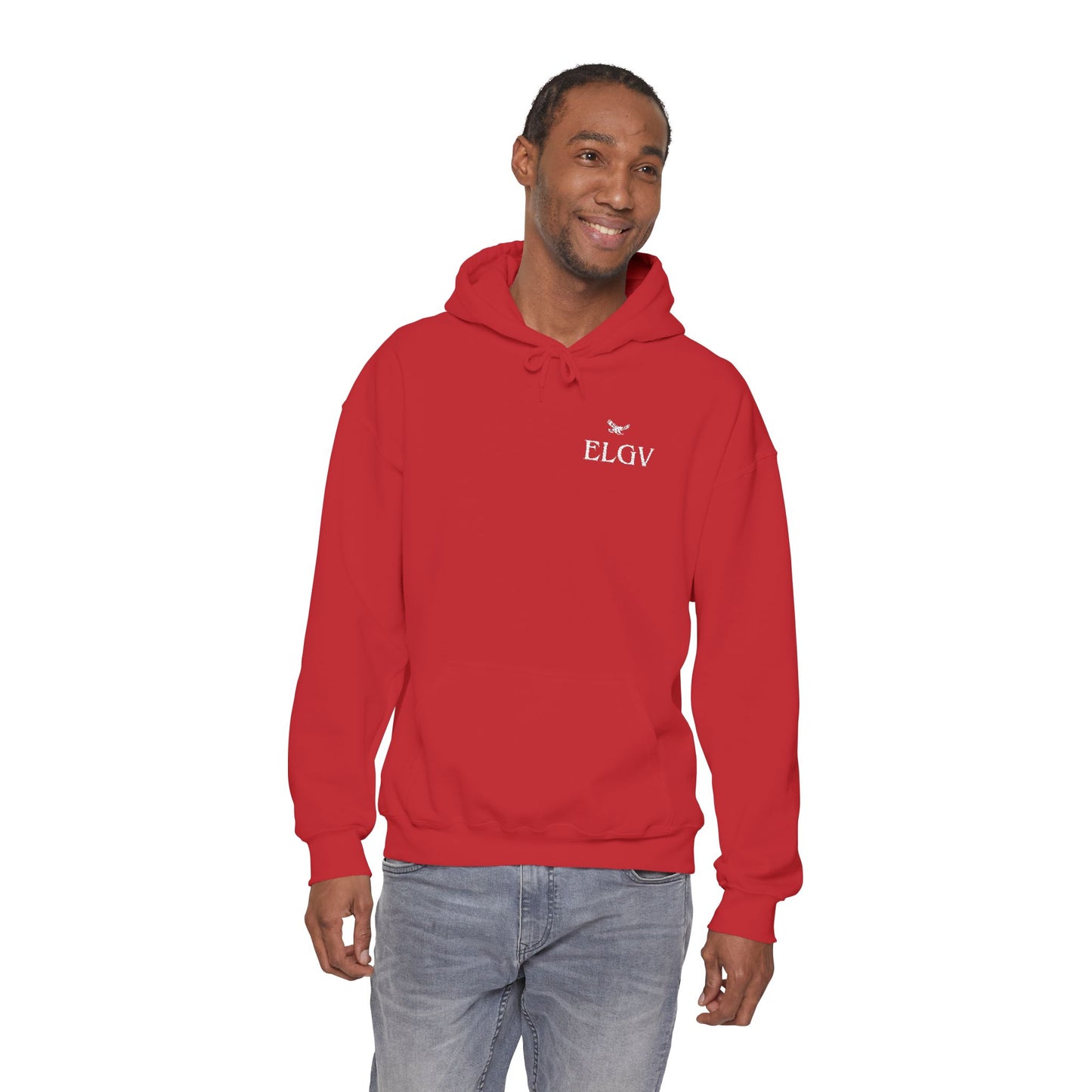 “Side ELGV  logo deluxe whte” hoodie