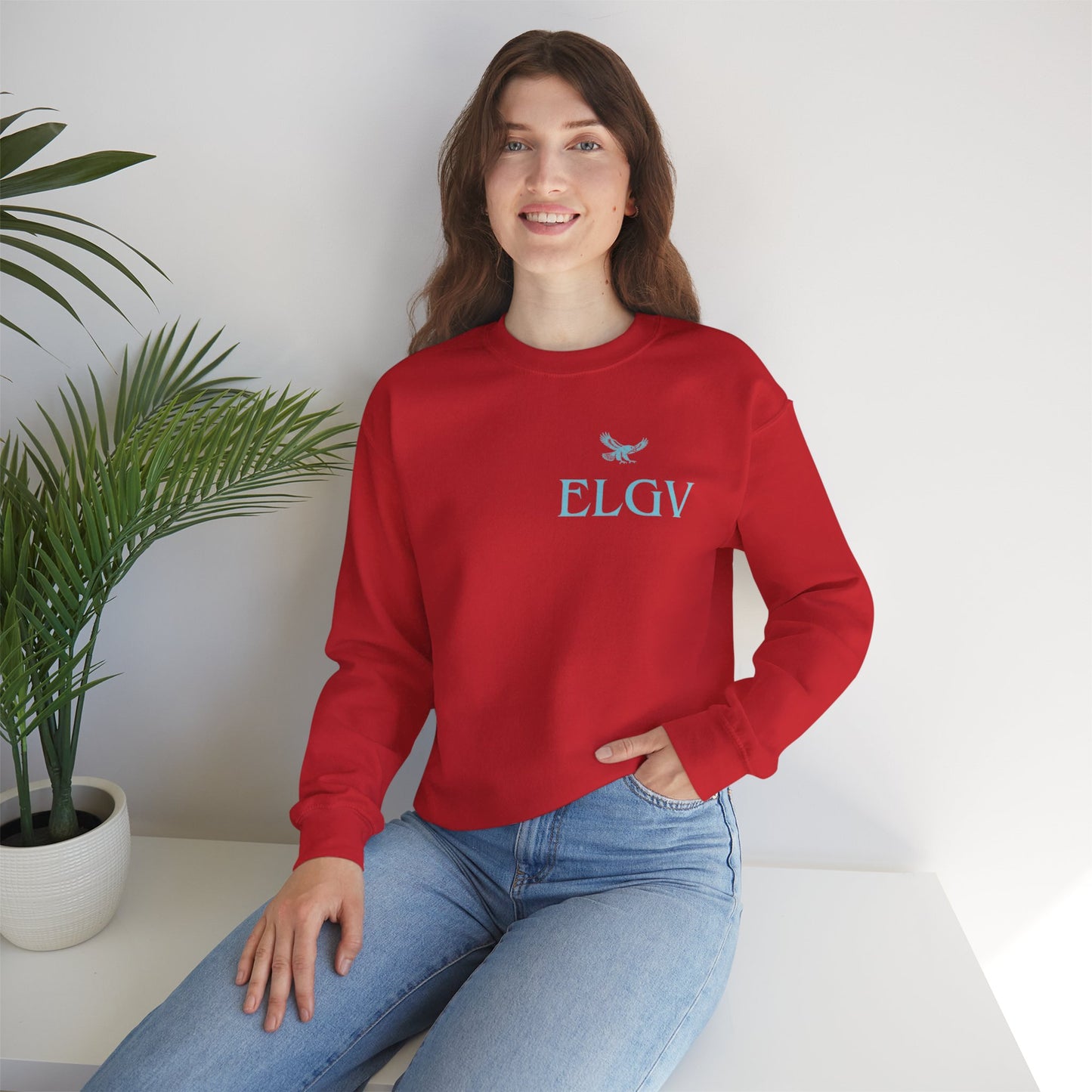 “Side ELGV logo aqua” sweatshirt