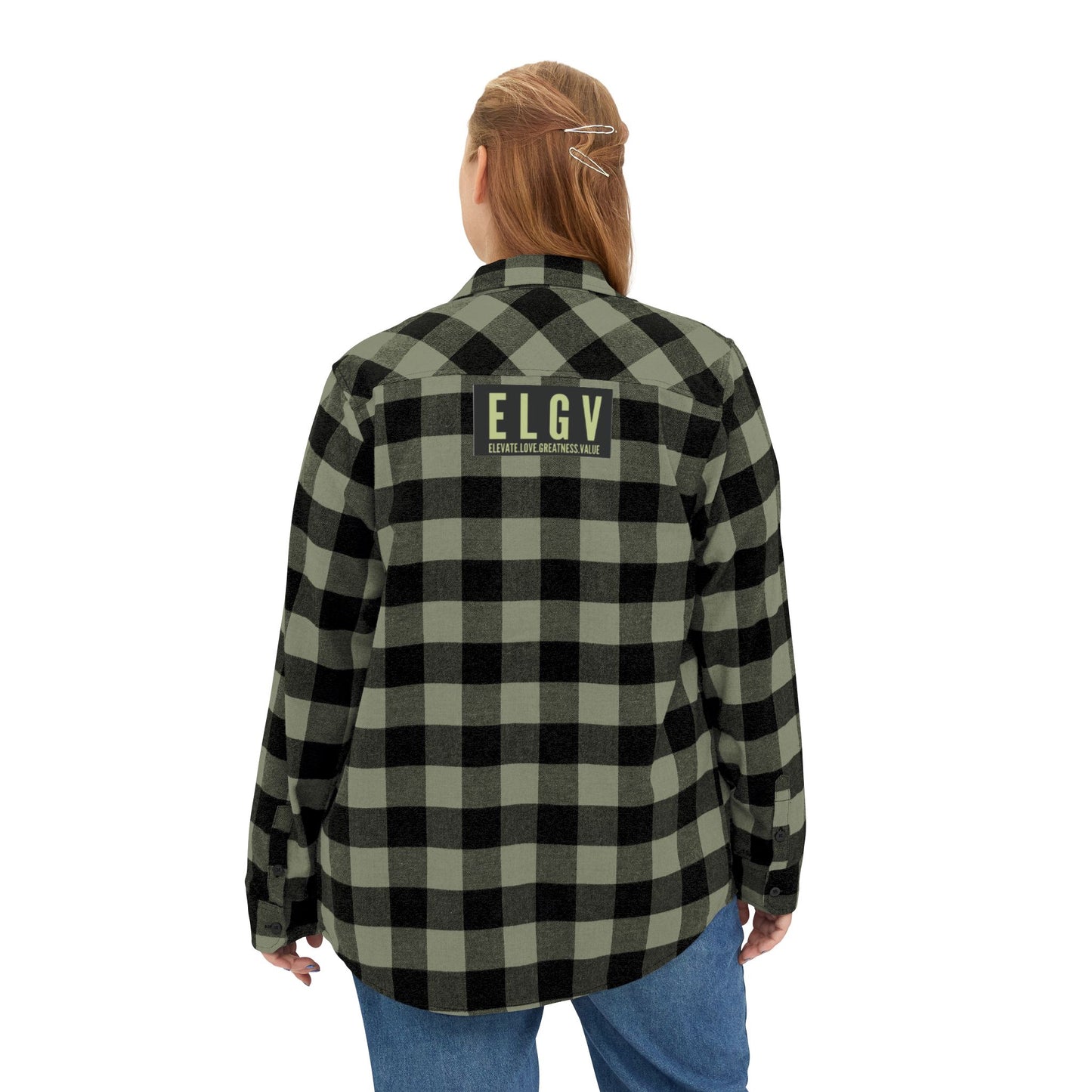 “Iron path olive” flannel