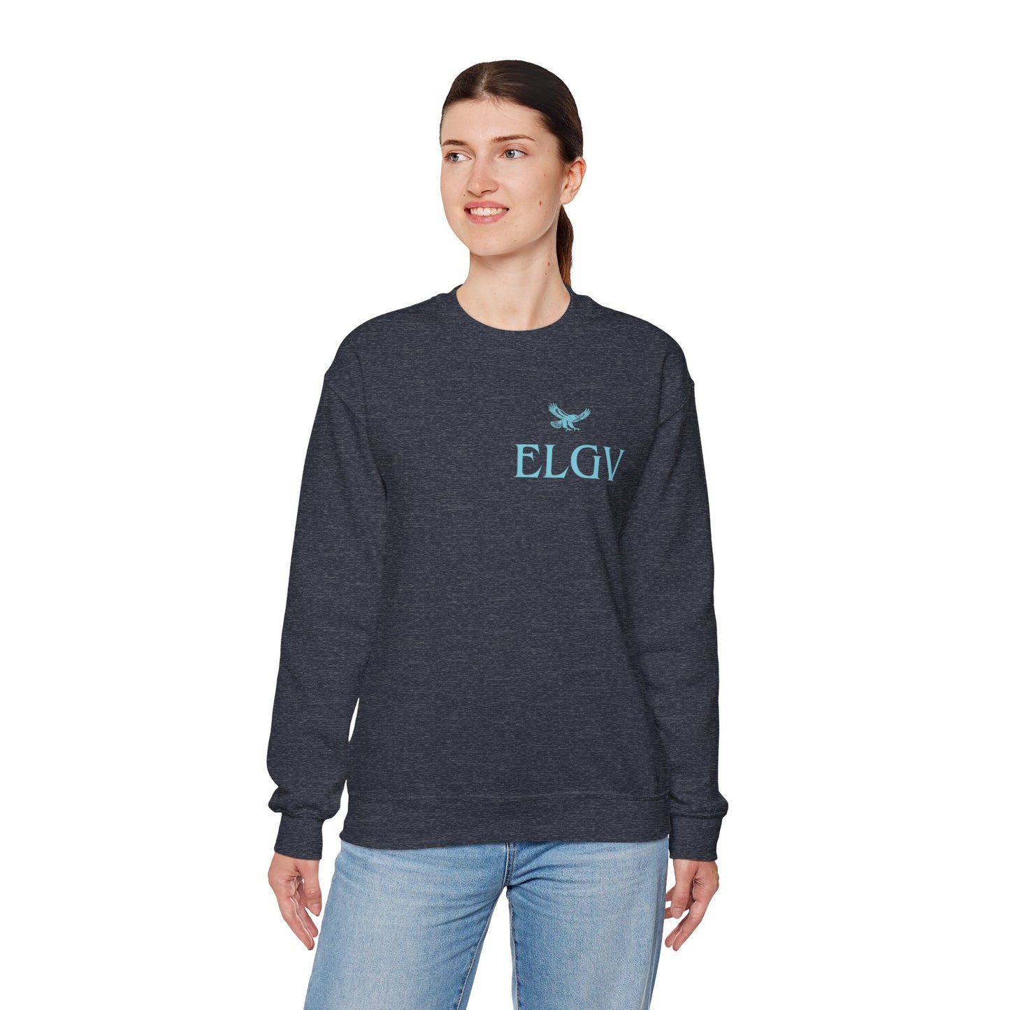 “Side ELGV logo aqua” sweatshirt