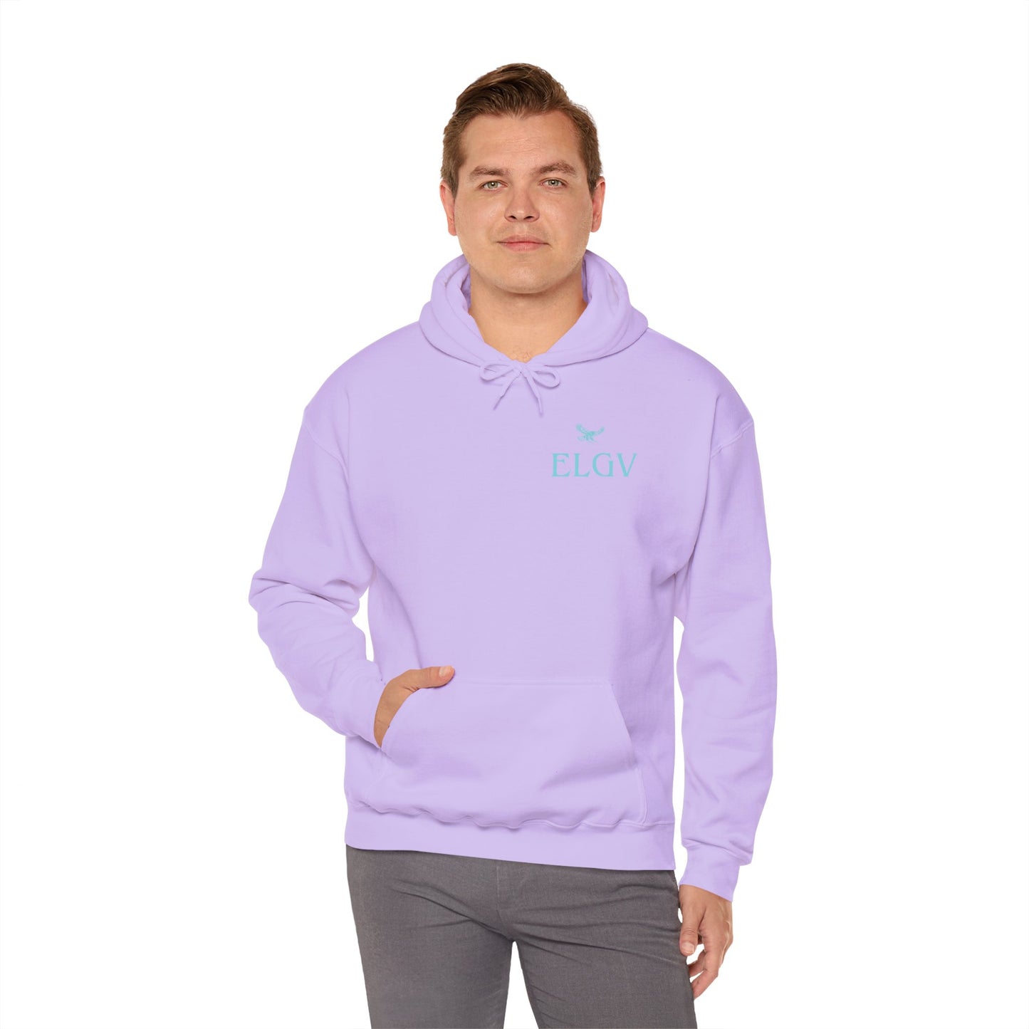 “Side ELGV logo aqua” hoodie