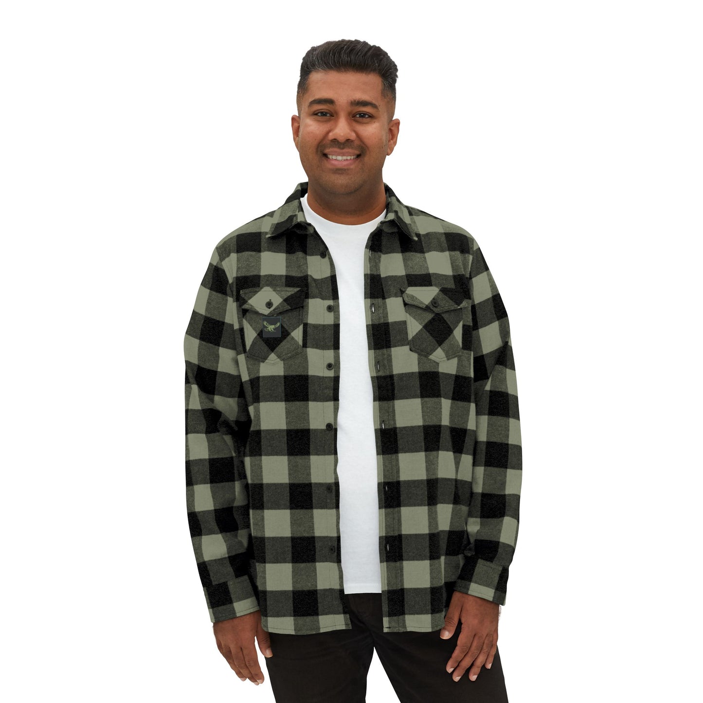 “Iron path olive” flannel