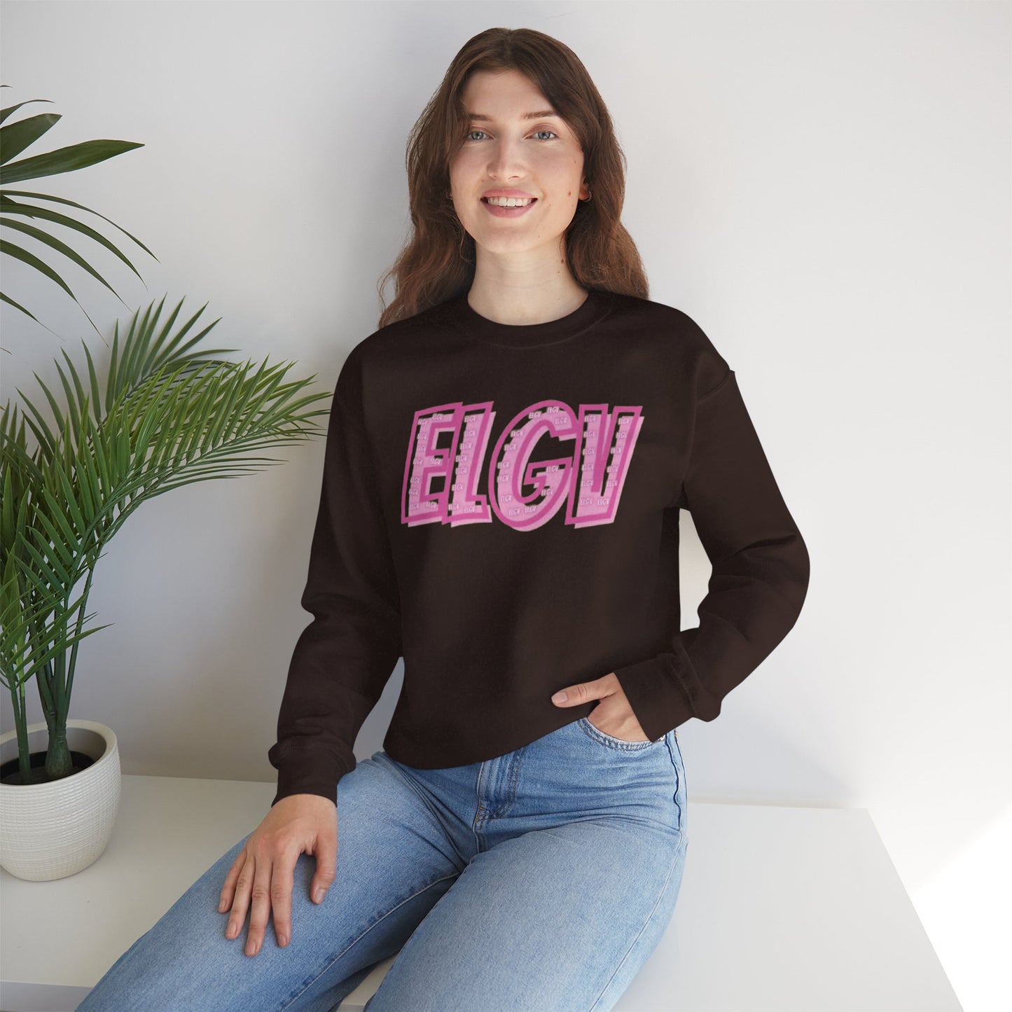 “Pink letter effect” sweatshirt