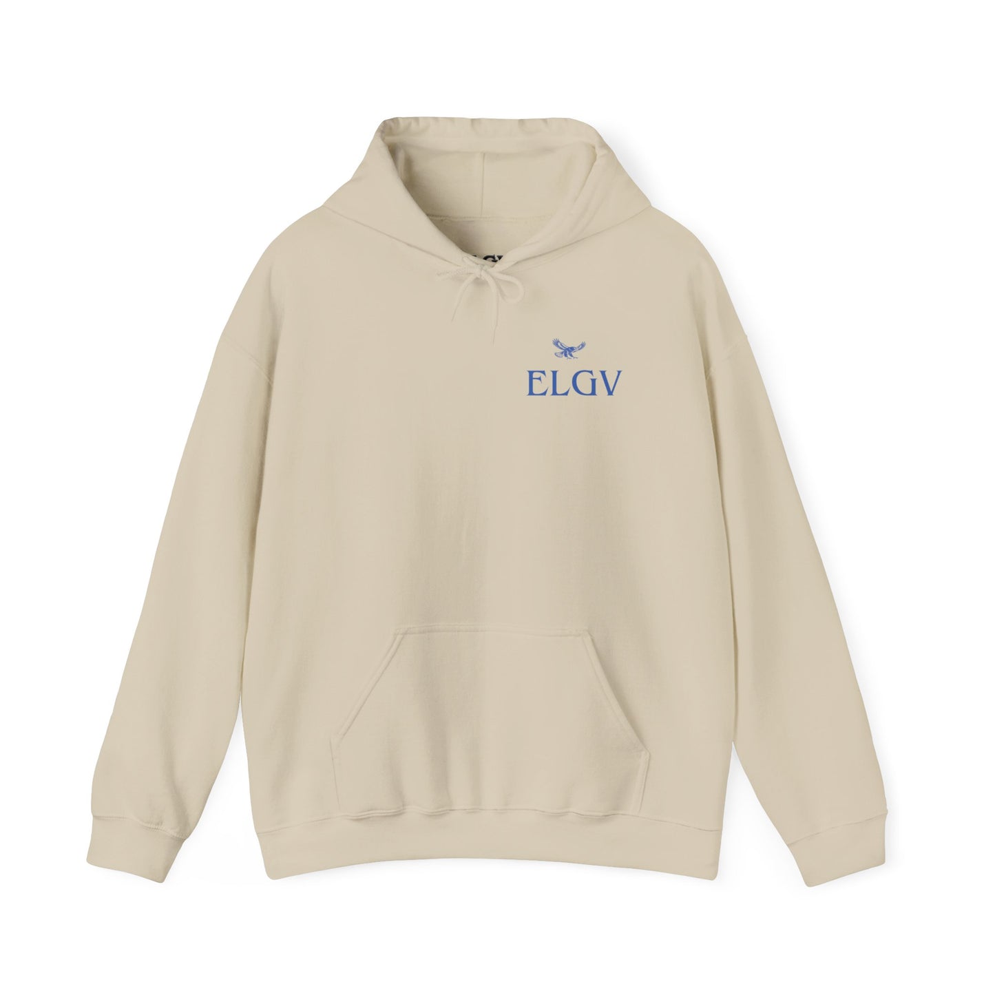 “Side ELGV logo blue” hoodie