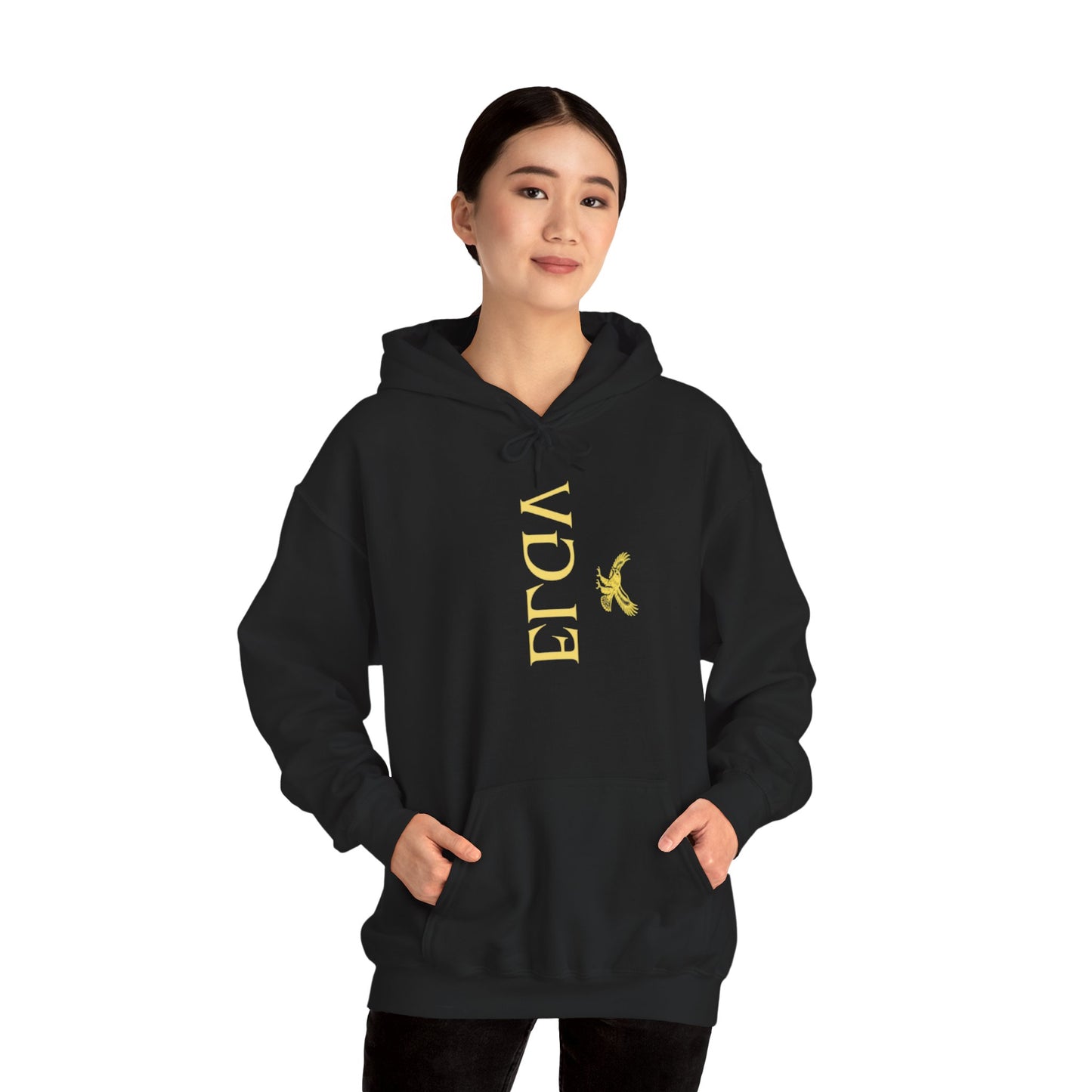 “Side ELGV logo mirror  yellow” hoodie