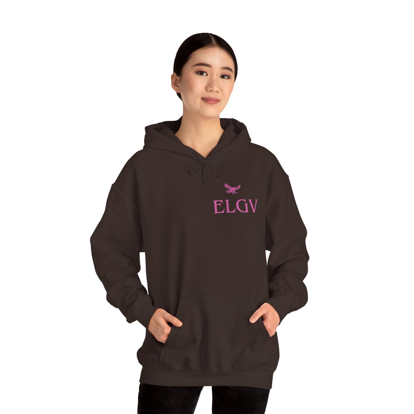 “Side ELGV logo pink” hoodie