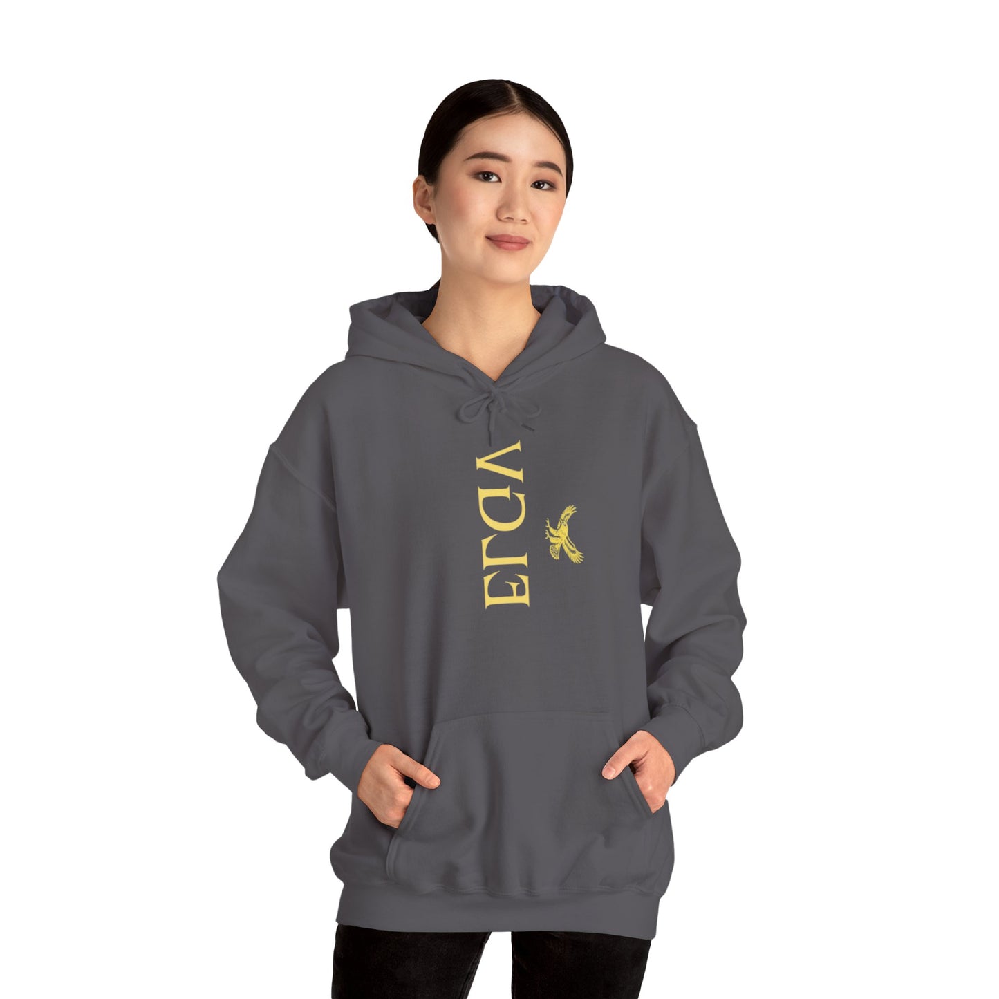 “Side ELGV logo mirror  yellow” hoodie