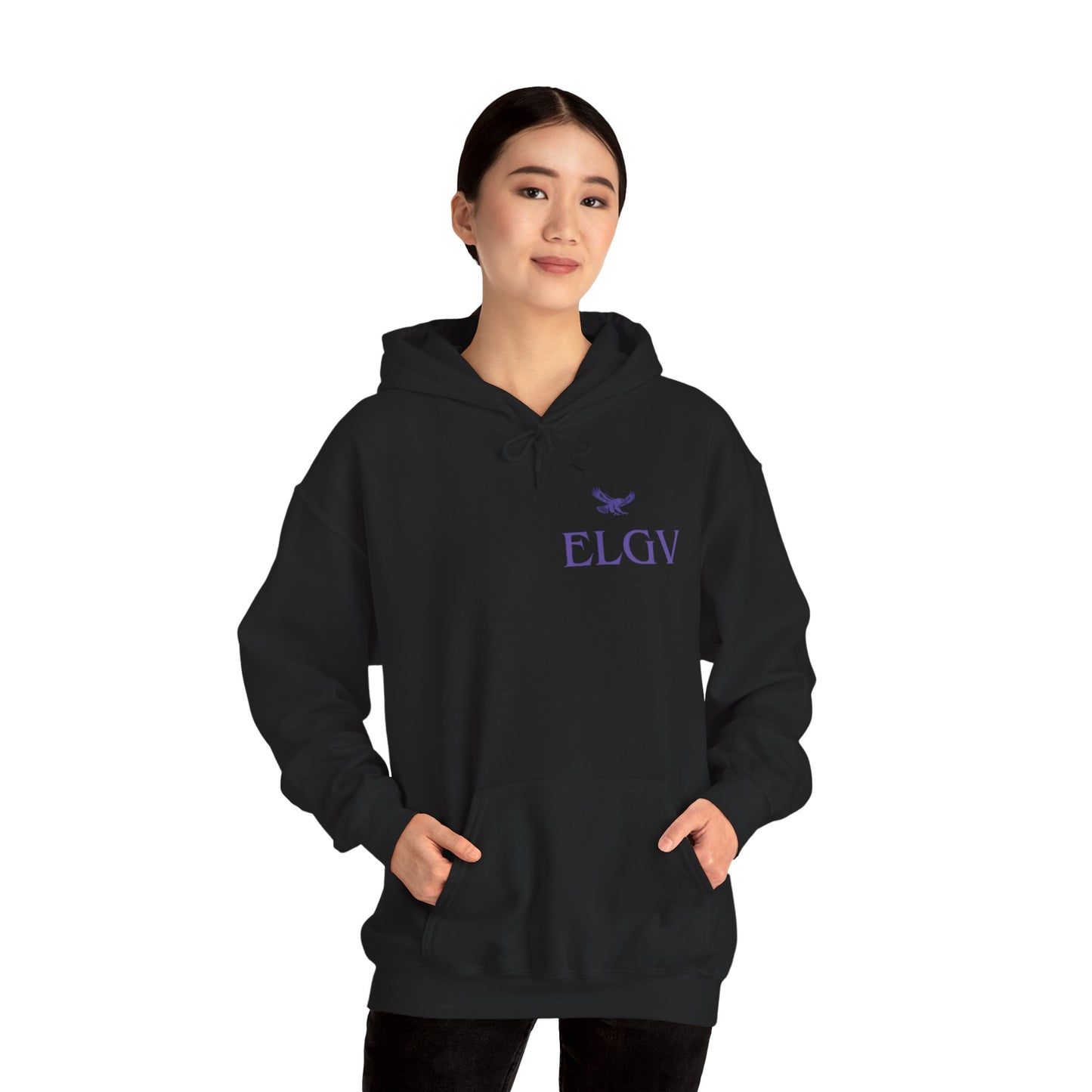 “Side ELGV logo prple” hoodie