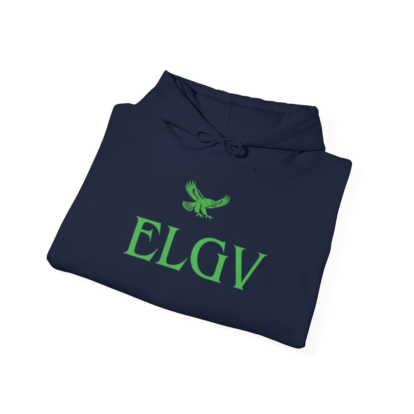 “Center ELGV logo green” hoodie