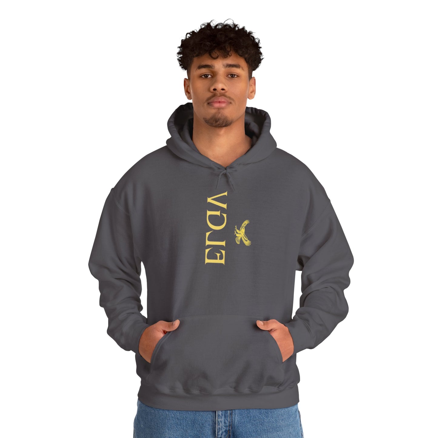 “Side ELGV logo mirror  yellow” hoodie