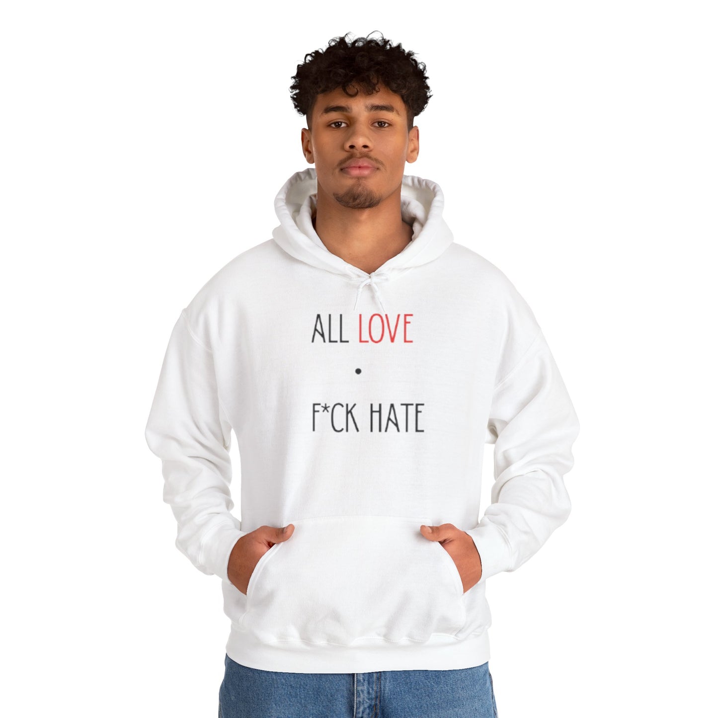 “F*ck hate, next level” sweatshirt