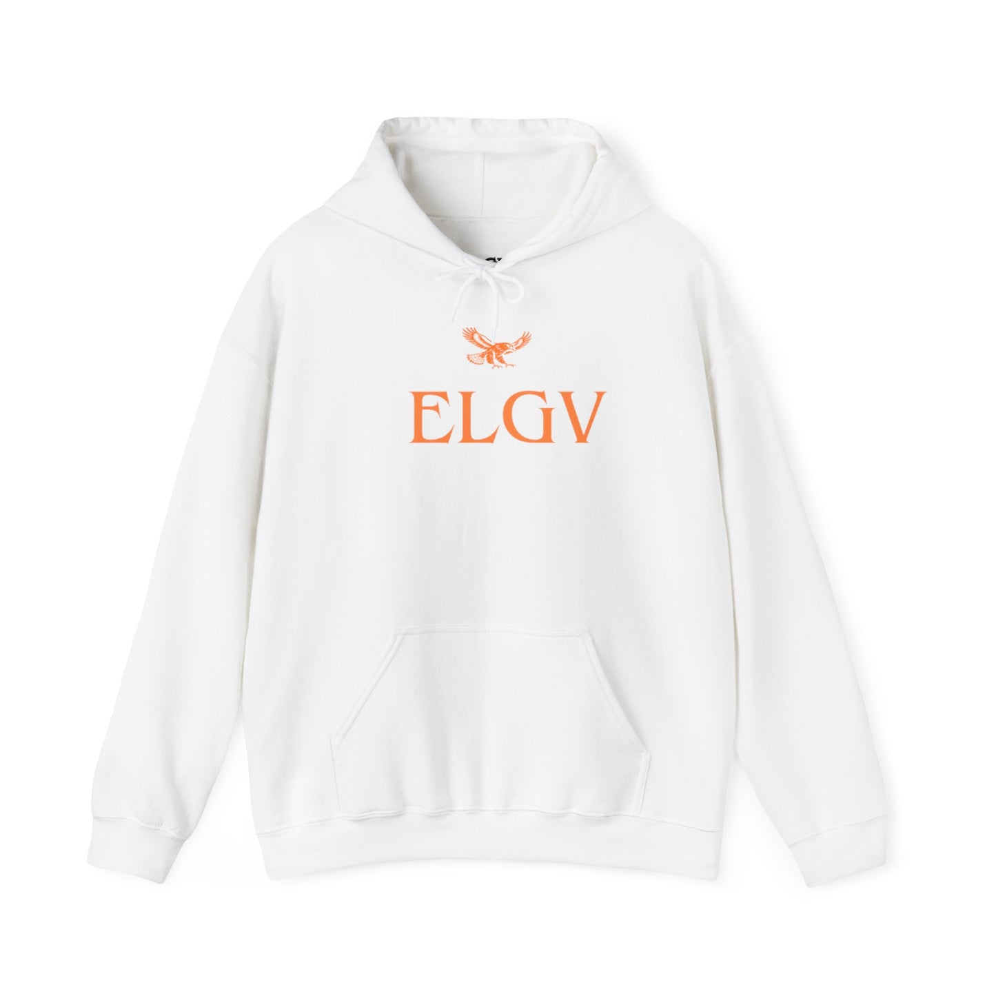 “Center ELGV logo orange” hoodie