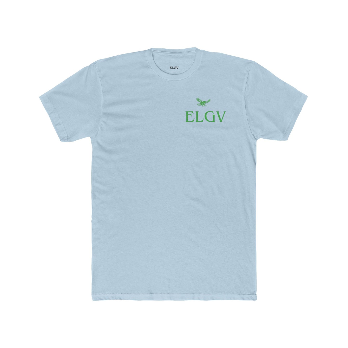 “Side ELGV logo green” tee