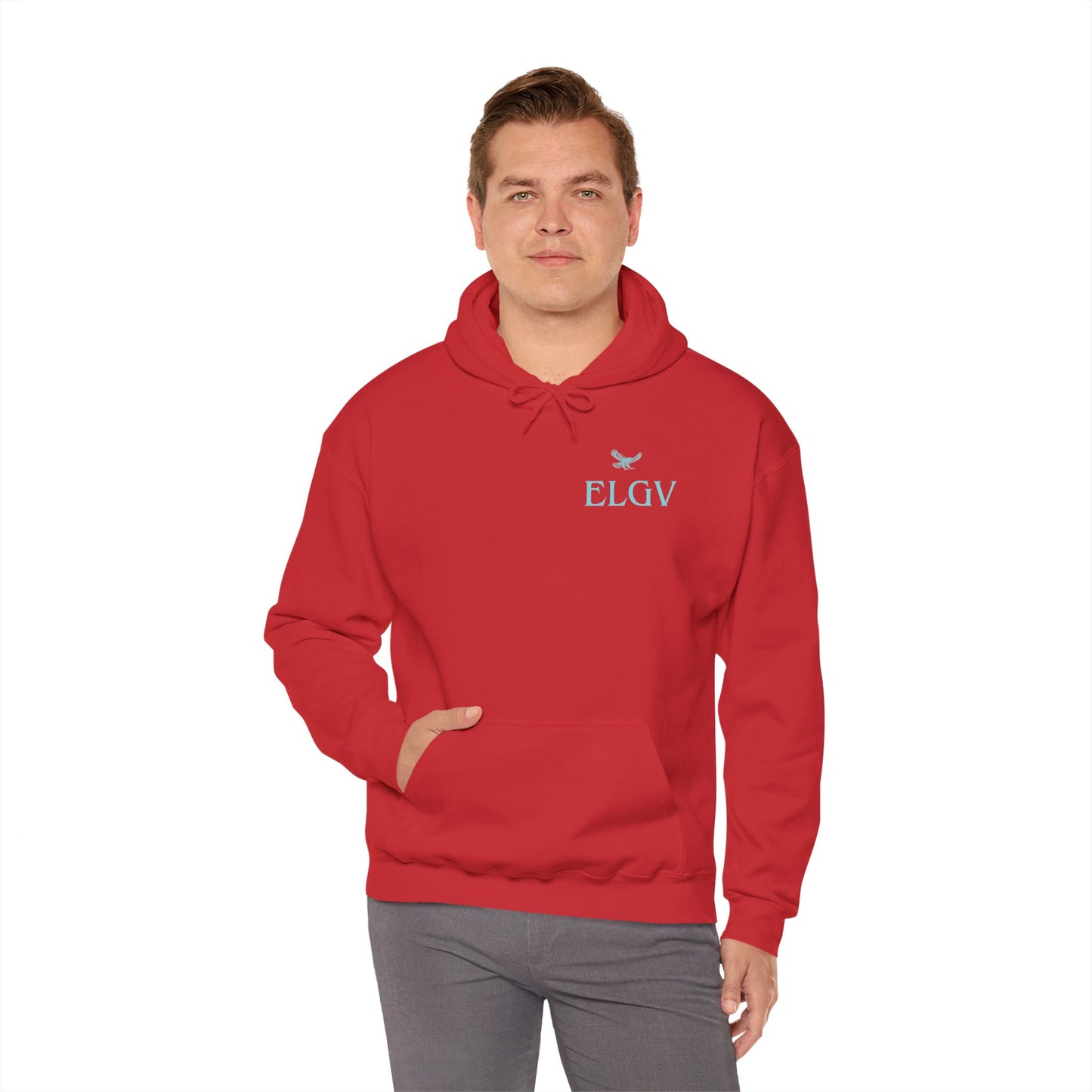 “Side ELGV logo aqua” hoodie
