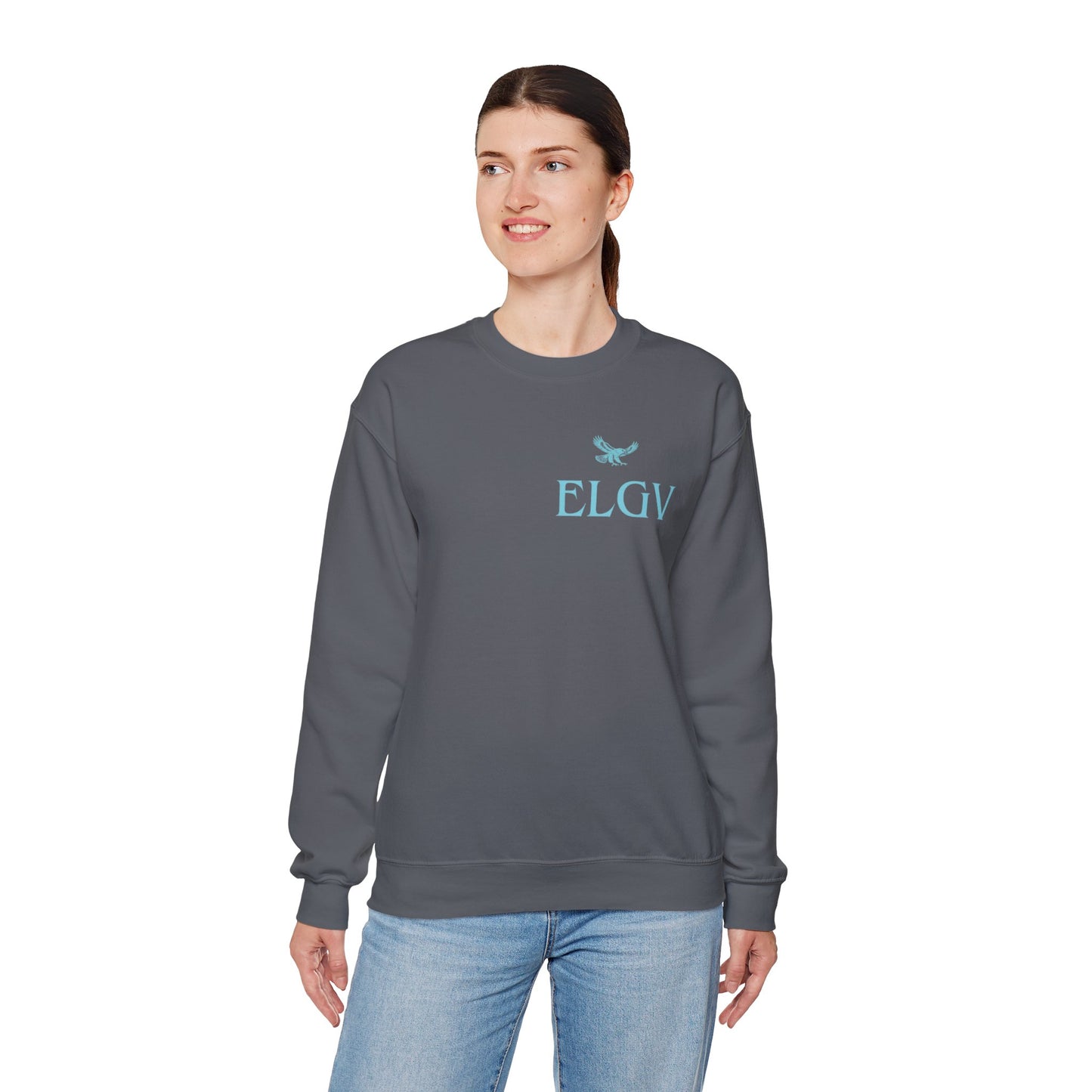 “Side ELGV logo aqua” sweatshirt