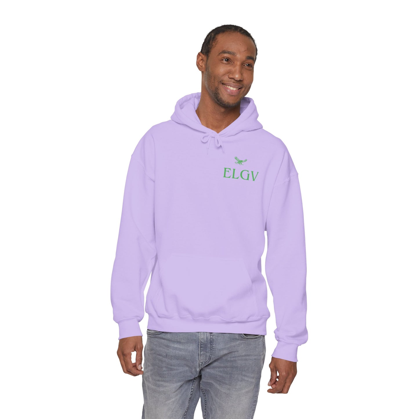 “Side ELGV logo green” hoodie