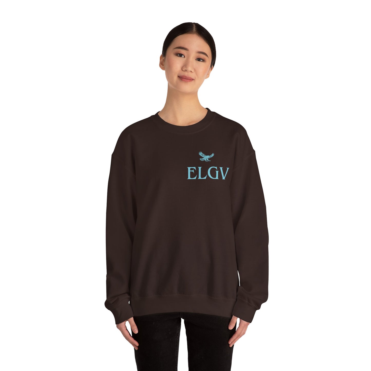“Side ELGV logo aqua” sweatshirt