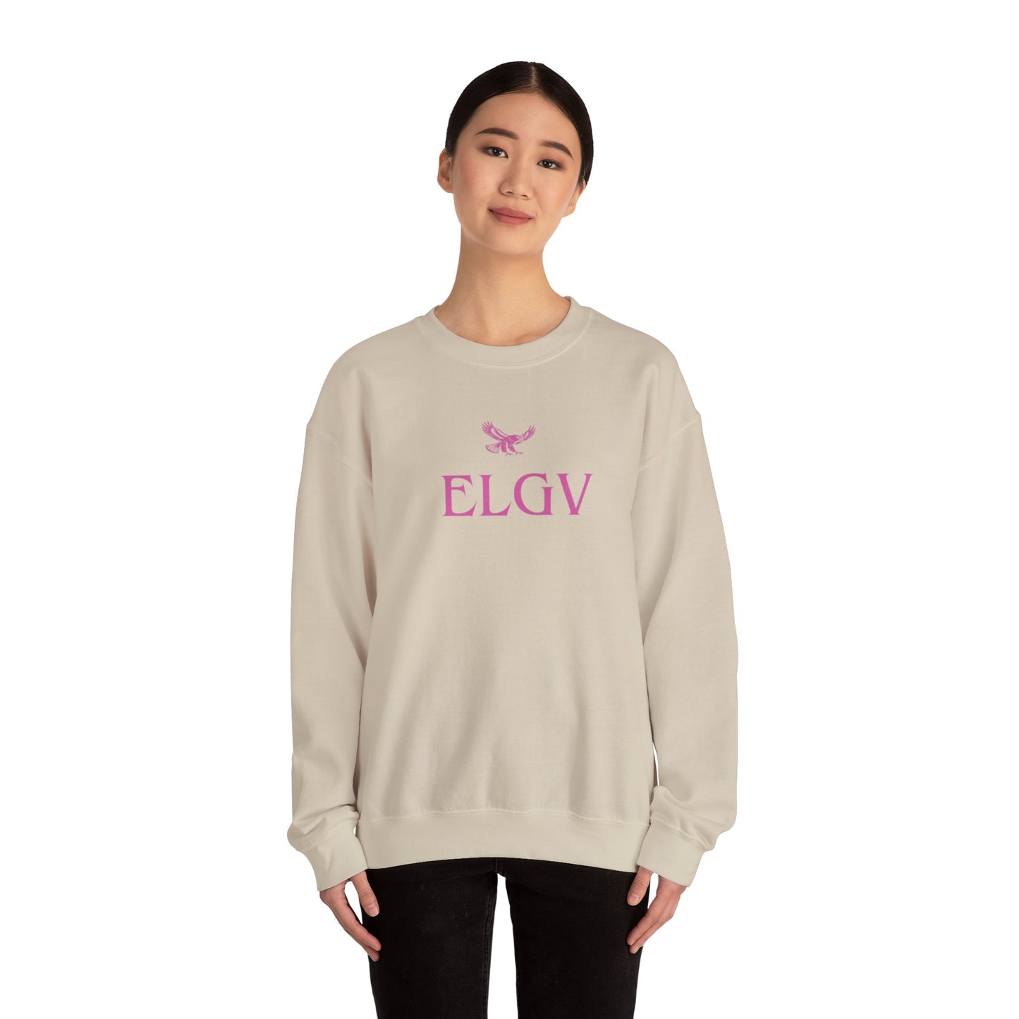“Center ELGV logo pink” sweatshirt