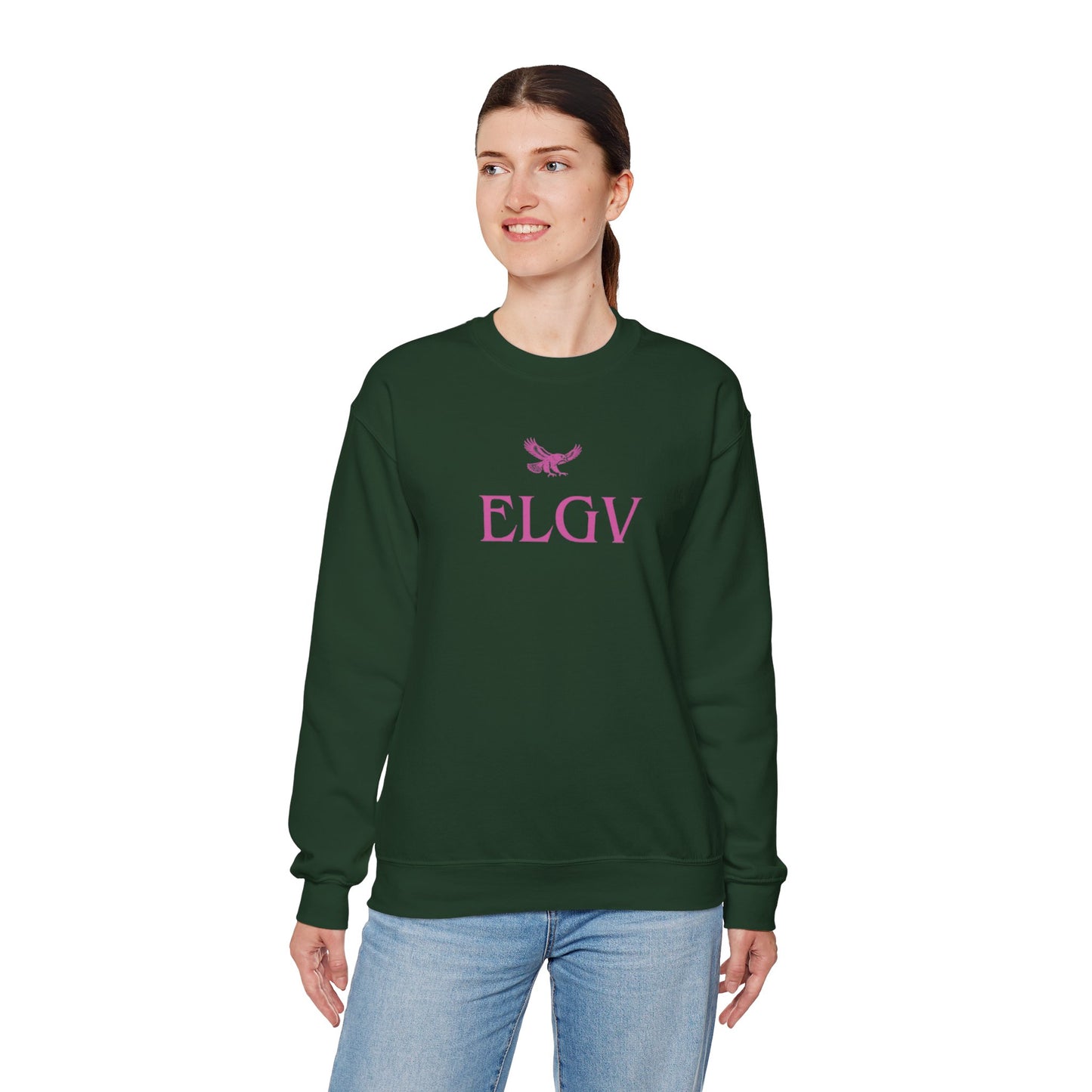 “Center ELGV logo pink” sweatshirt
