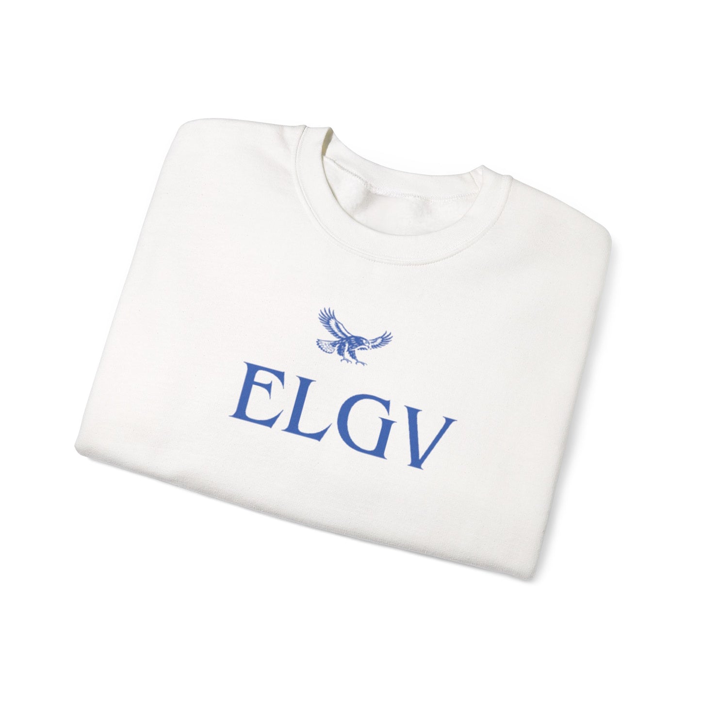 “Center ELGV logo blue” sweatshirt