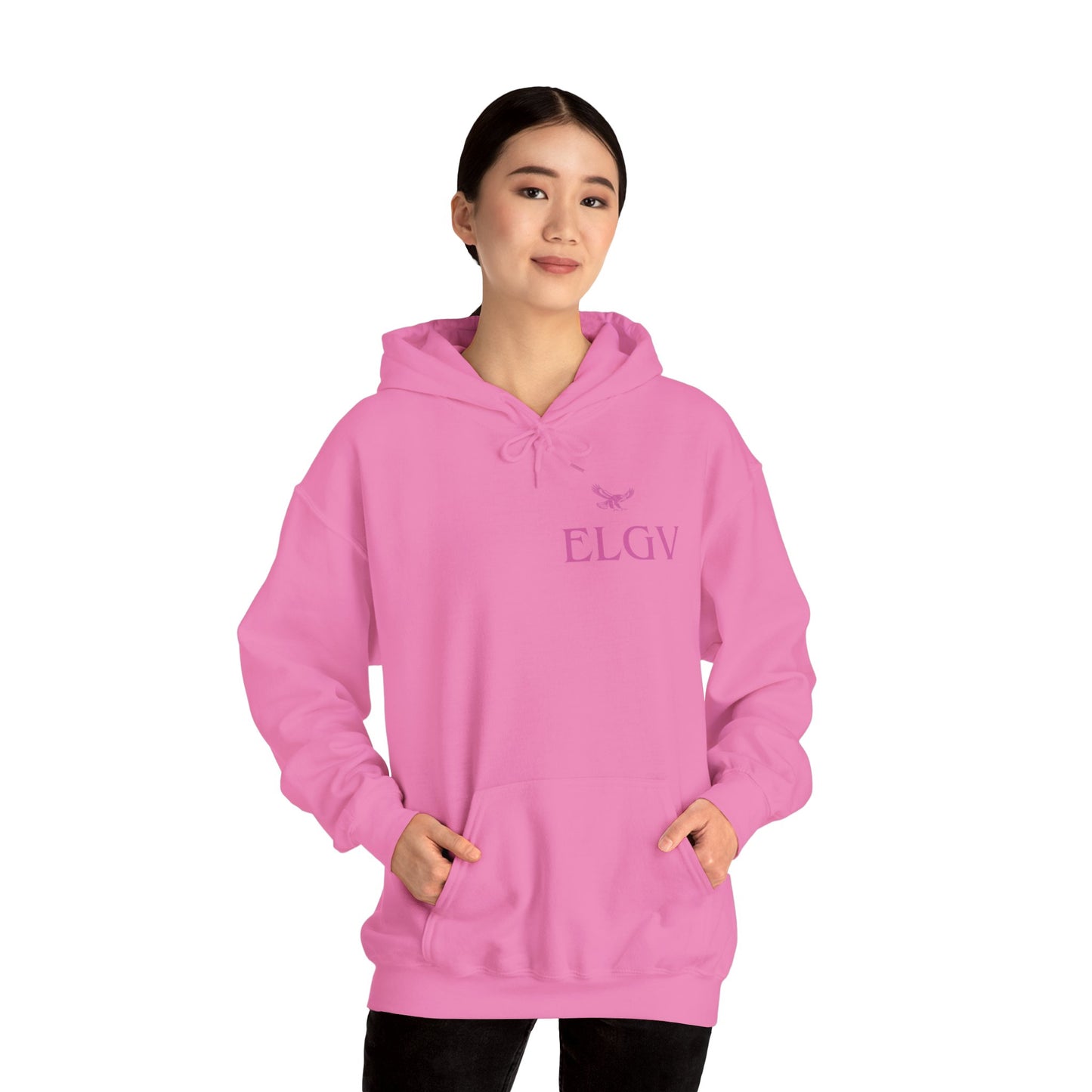 “Side ELGV logo pink” hoodie