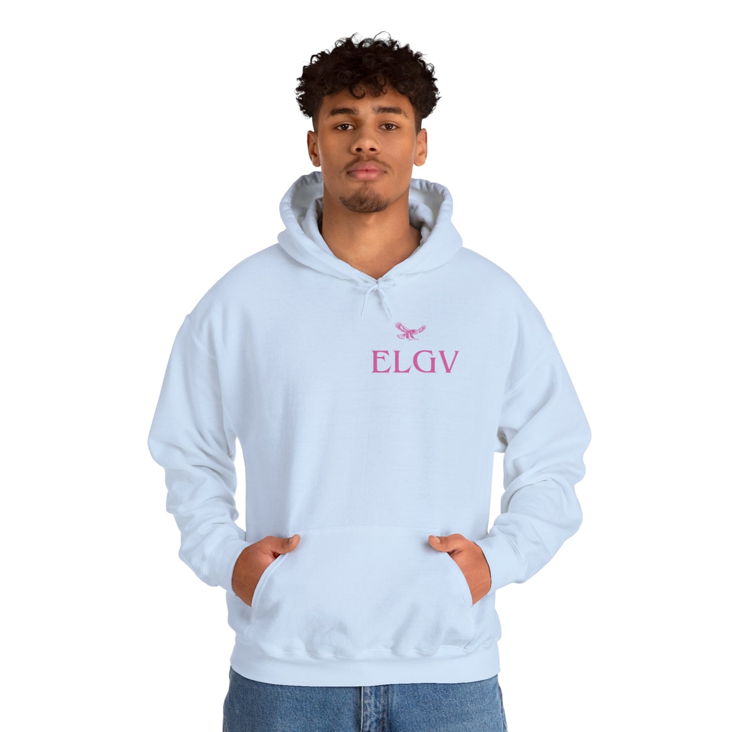 “Side ELGV logo pink” hoodie
