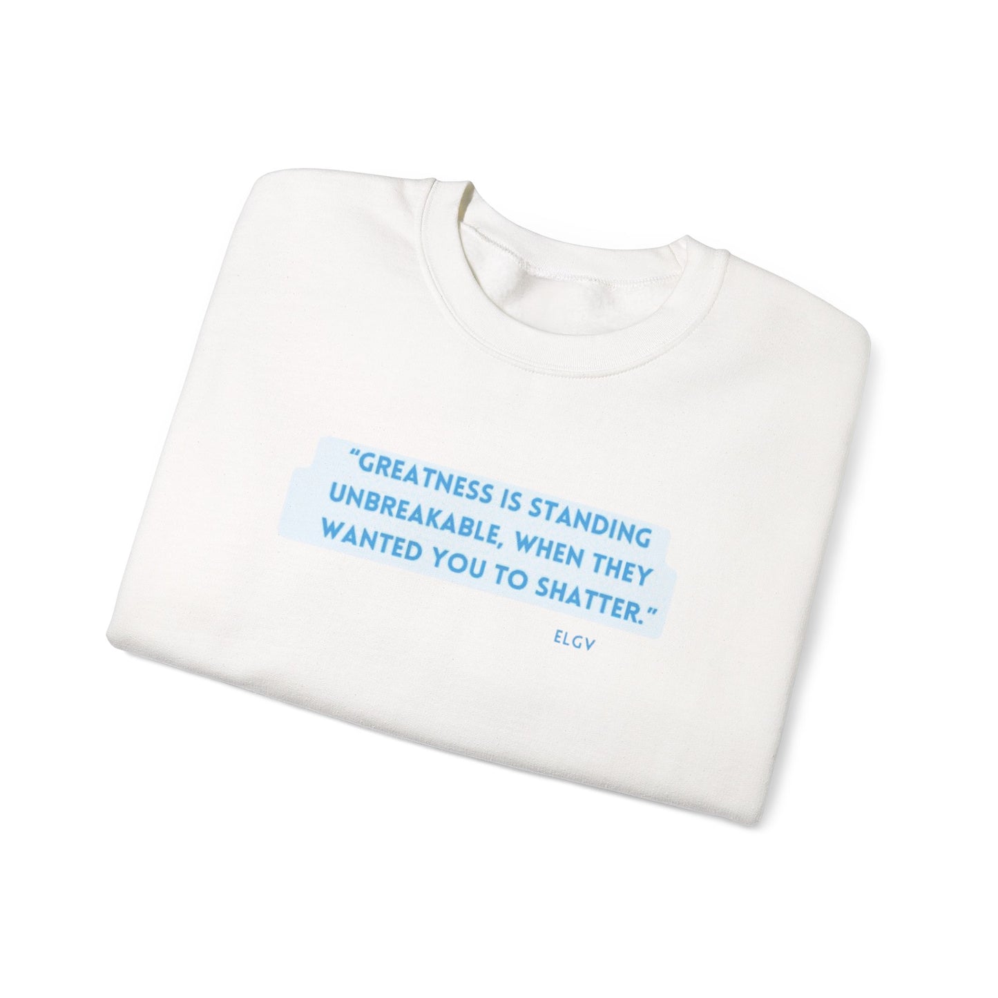 “No shattering” sweatshirt