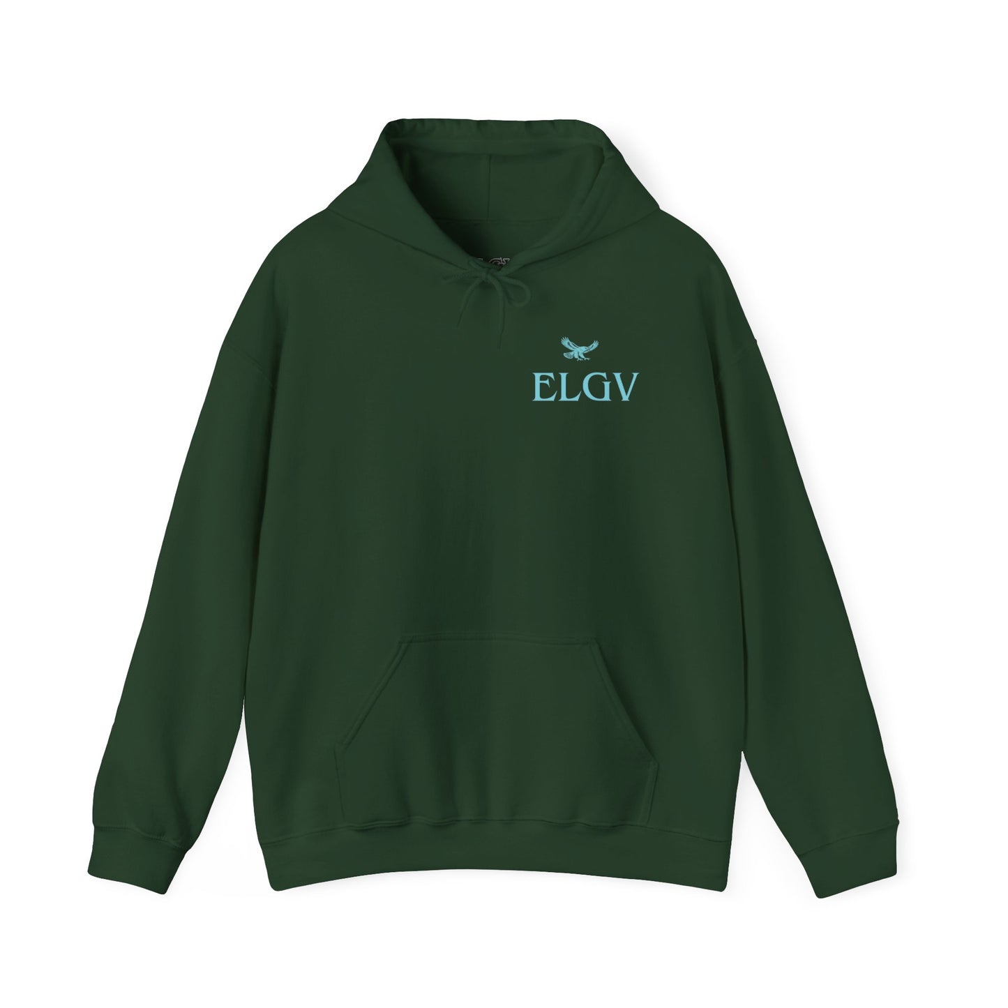 “Side ELGV logo aqua” hoodie