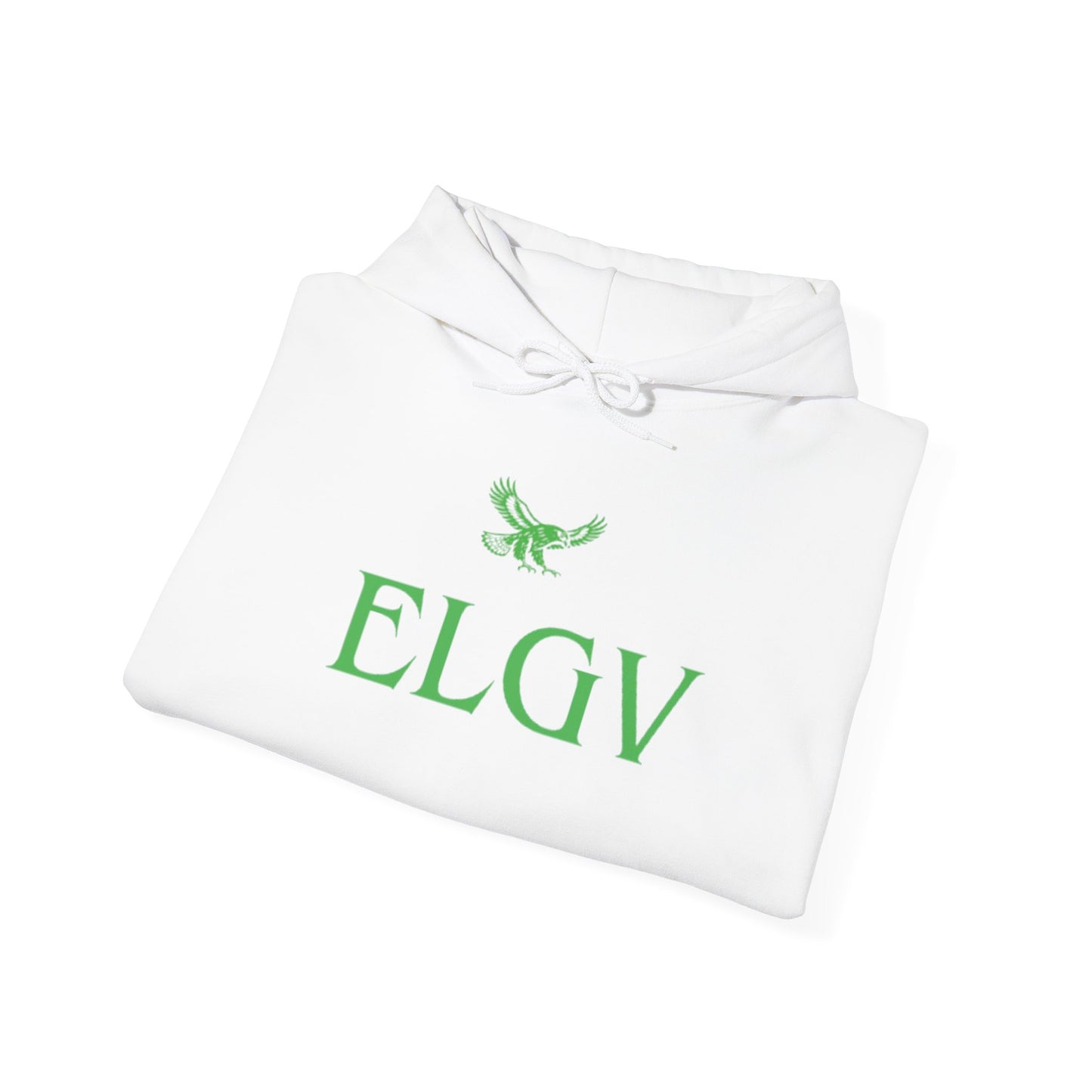 “Center ELGV logo green” hoodie
