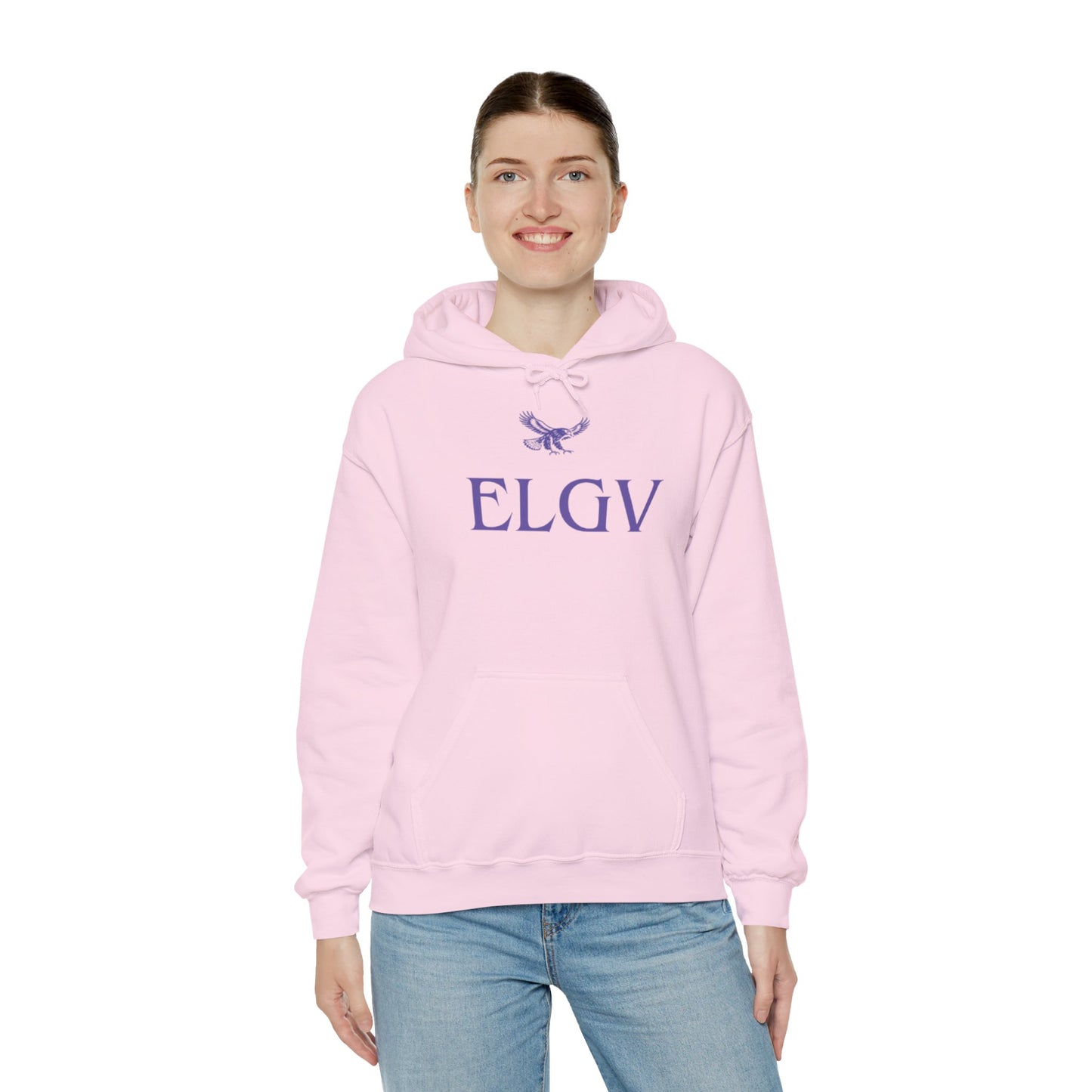 “Center ELGV logo purple” sweatshirt
