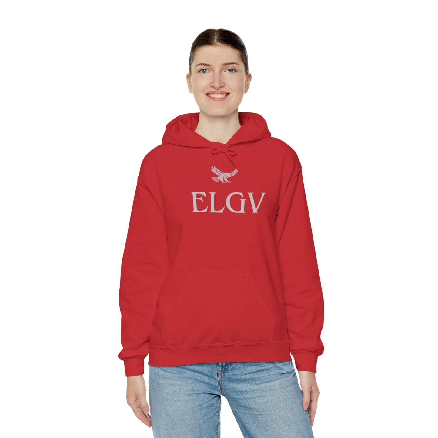 “Center ELGV logo grey” hoodie