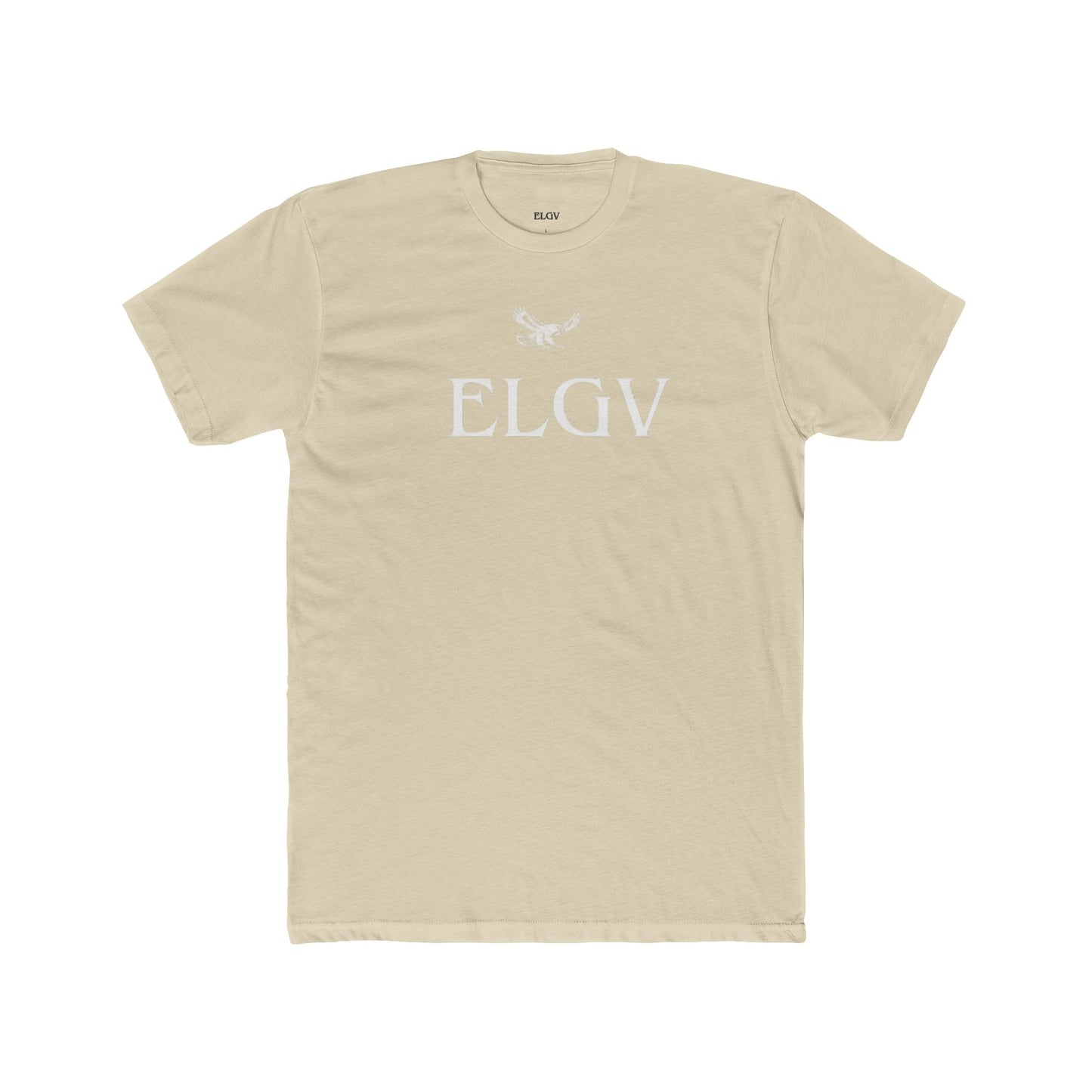 “Center ELGV logo white” tee